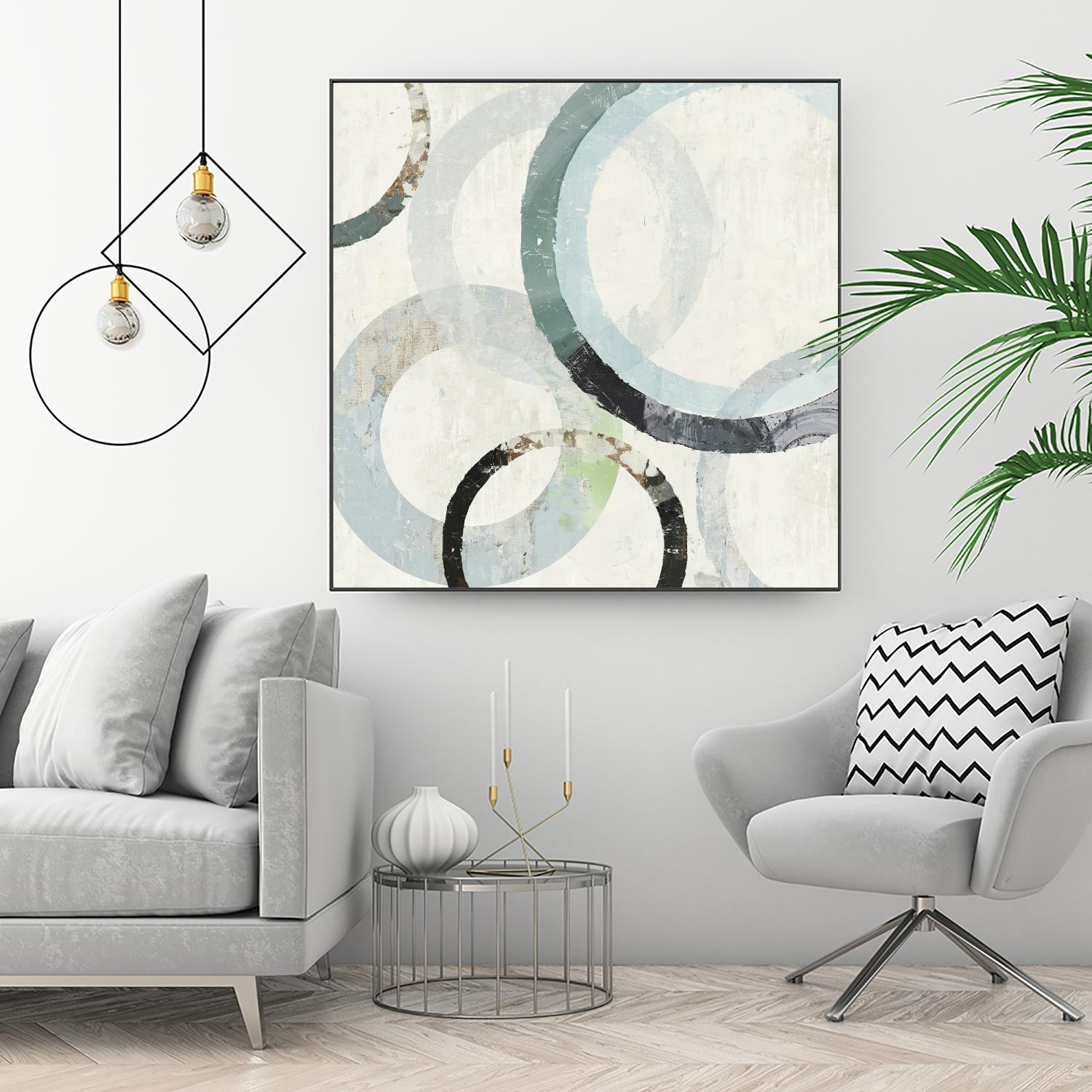 Pale Blues III by Tom Reeves on GIANT ART - green abstract