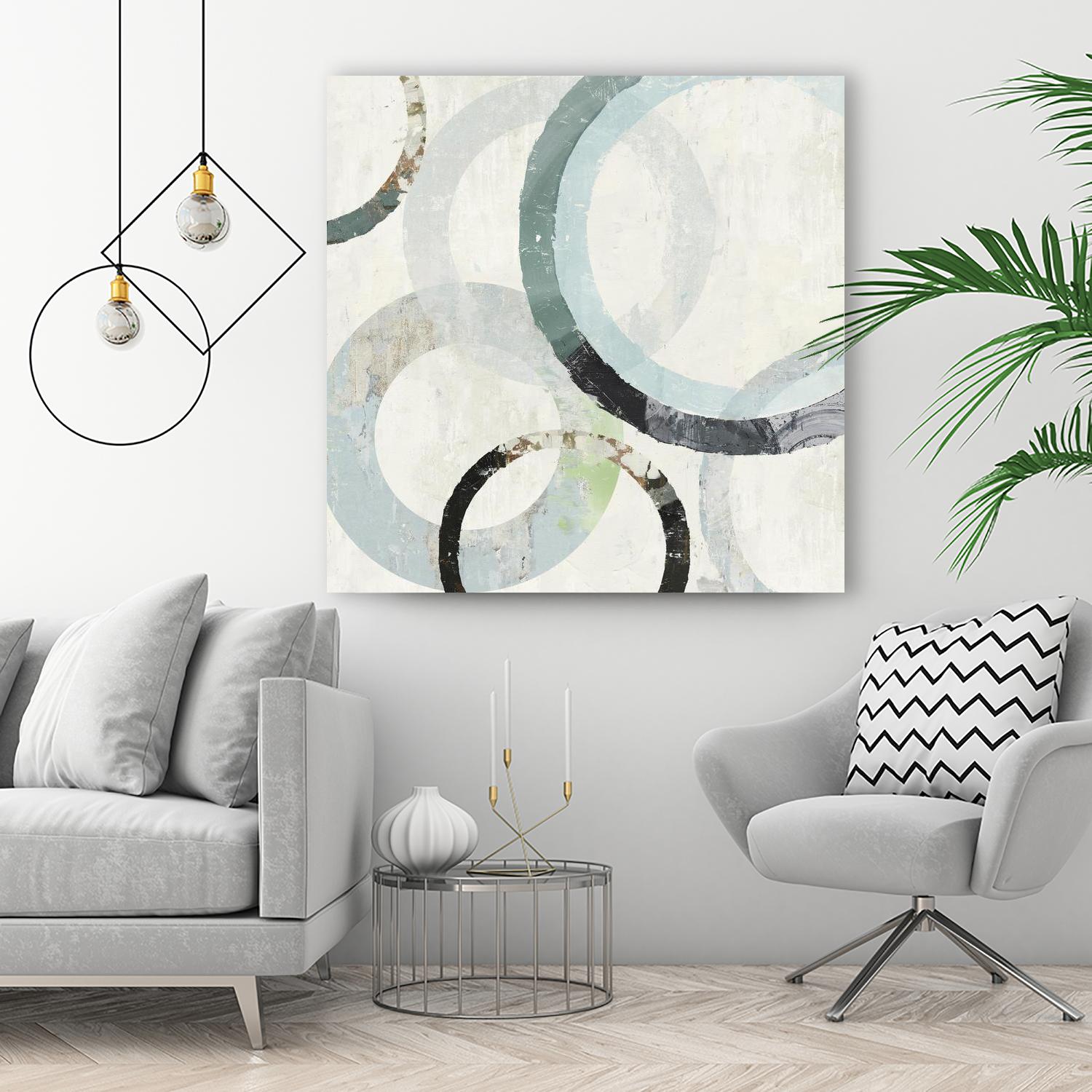 Pale Blues III by Tom Reeves on GIANT ART - green abstract