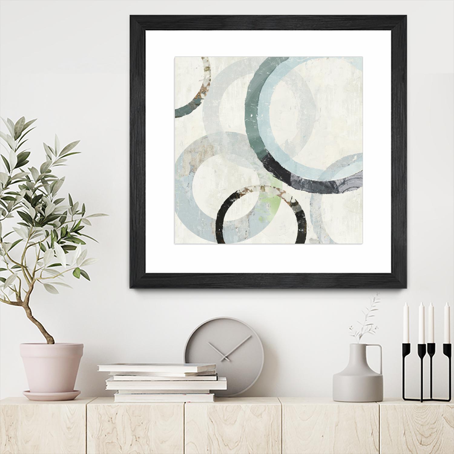 Pale Blues III by Tom Reeves on GIANT ART - green abstract