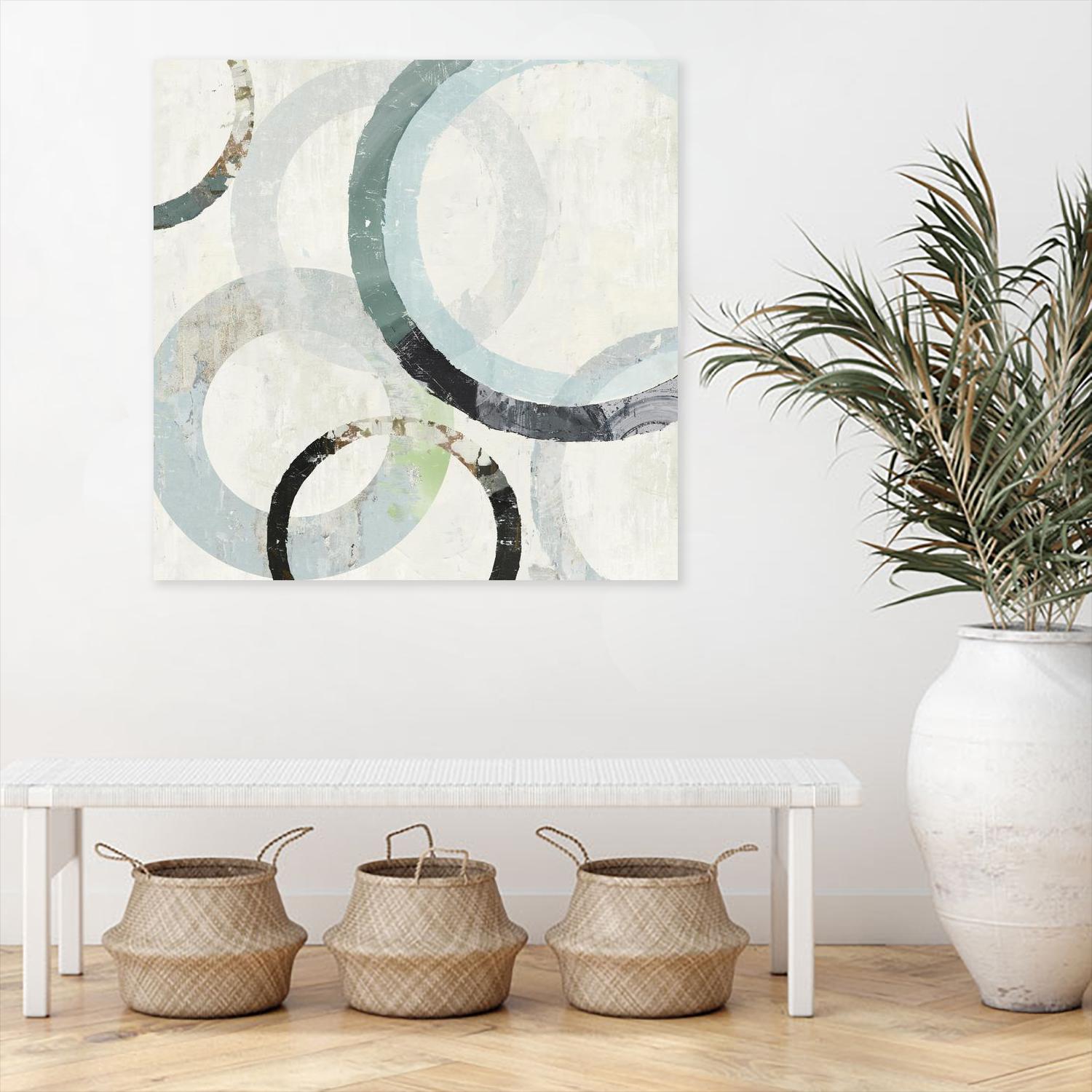 Pale Blues III by Tom Reeves on GIANT ART - green abstract