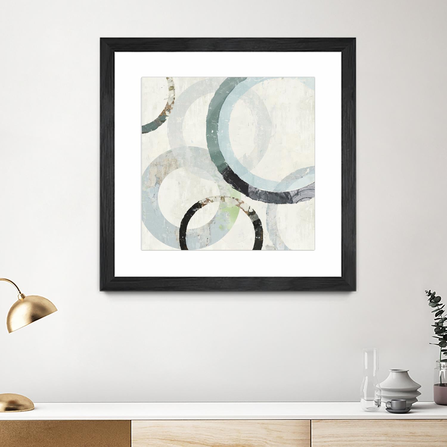 Pale Blues III by Tom Reeves on GIANT ART - green abstract