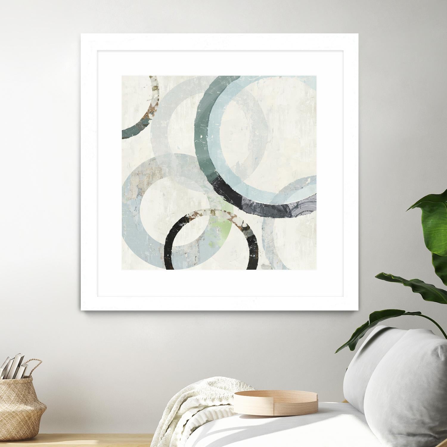 Pale Blues III by Tom Reeves on GIANT ART - green abstract