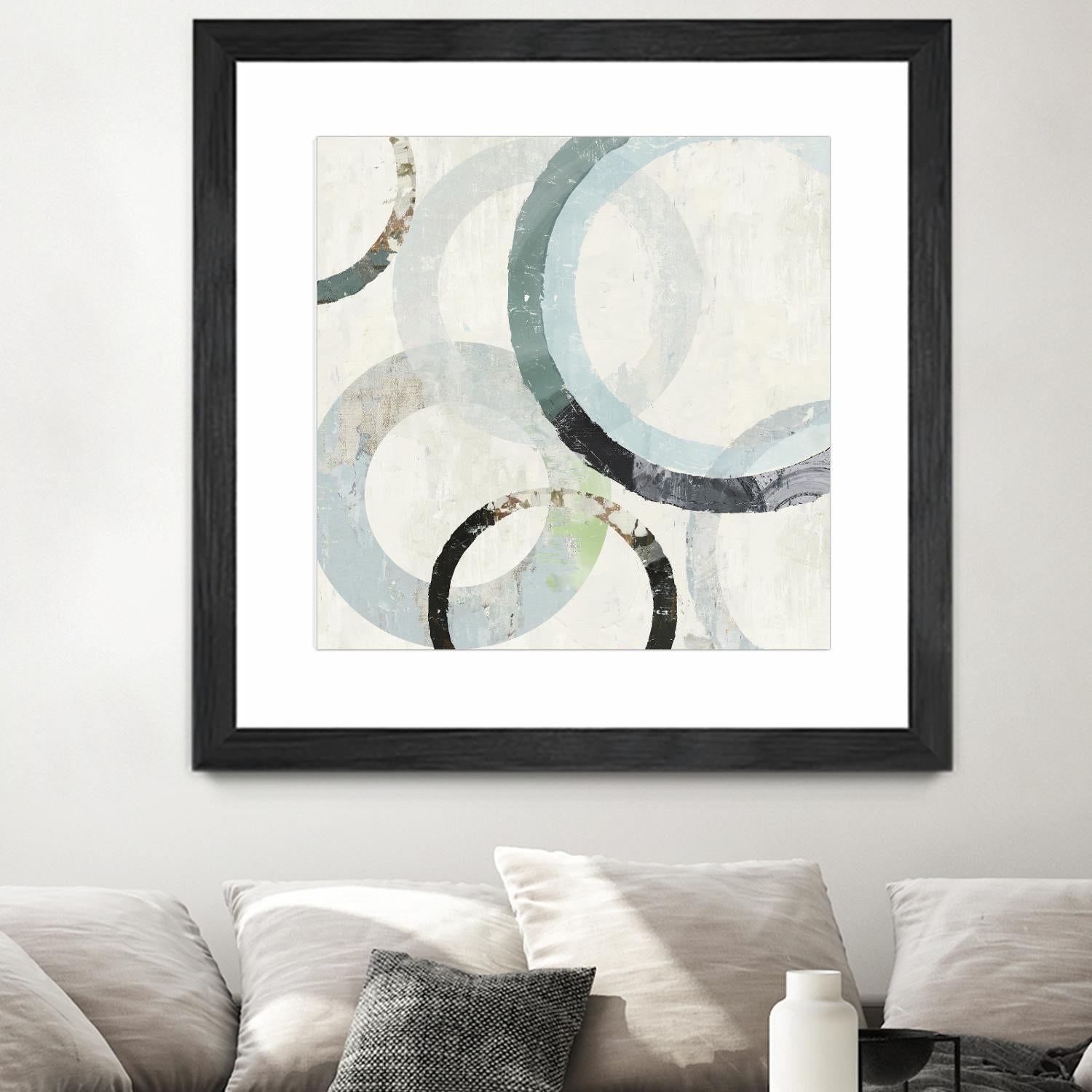 Pale Blues III by Tom Reeves on GIANT ART - green abstract