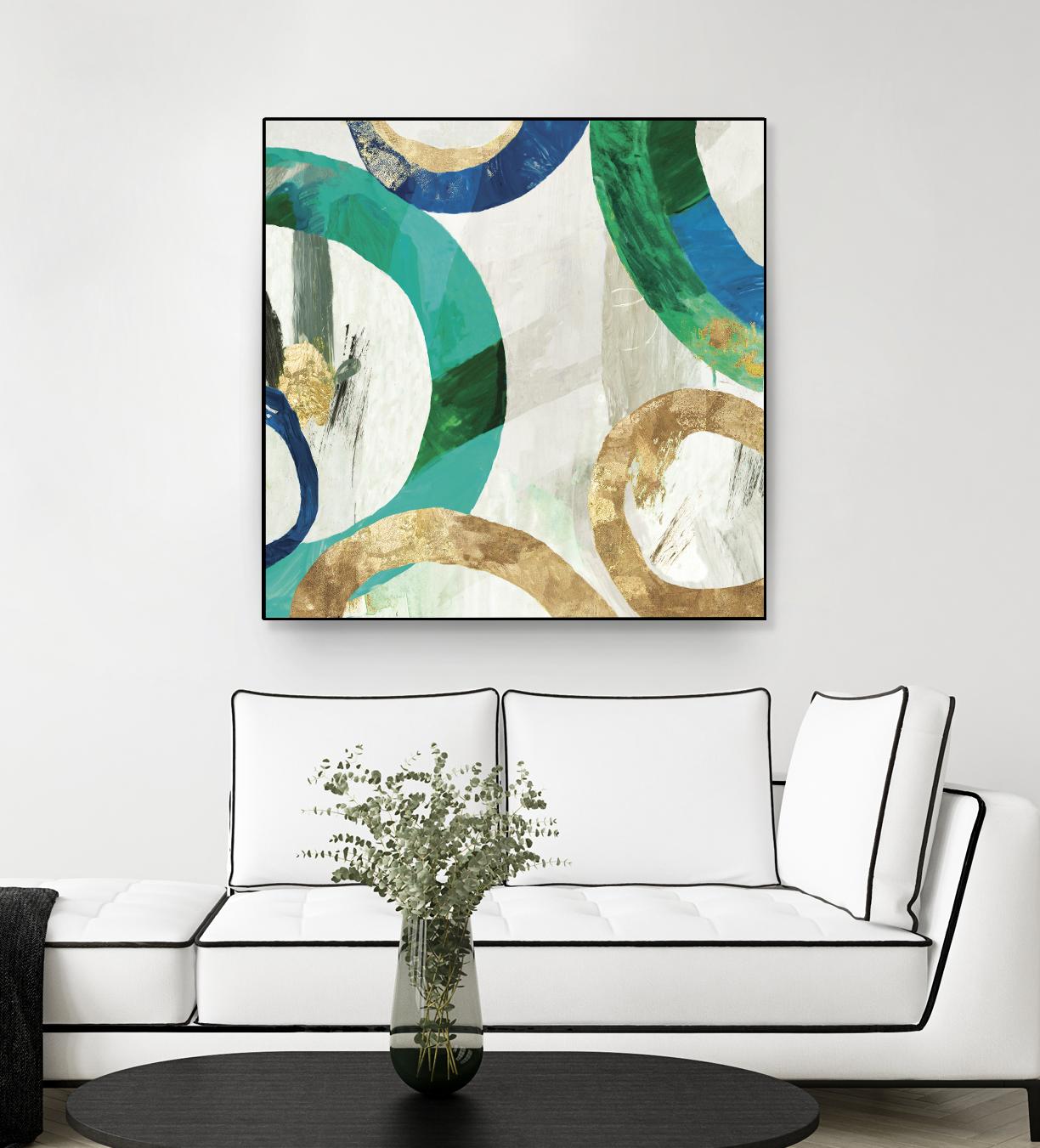 Green Rings I by Tom Reeves on GIANT ART - green abstract