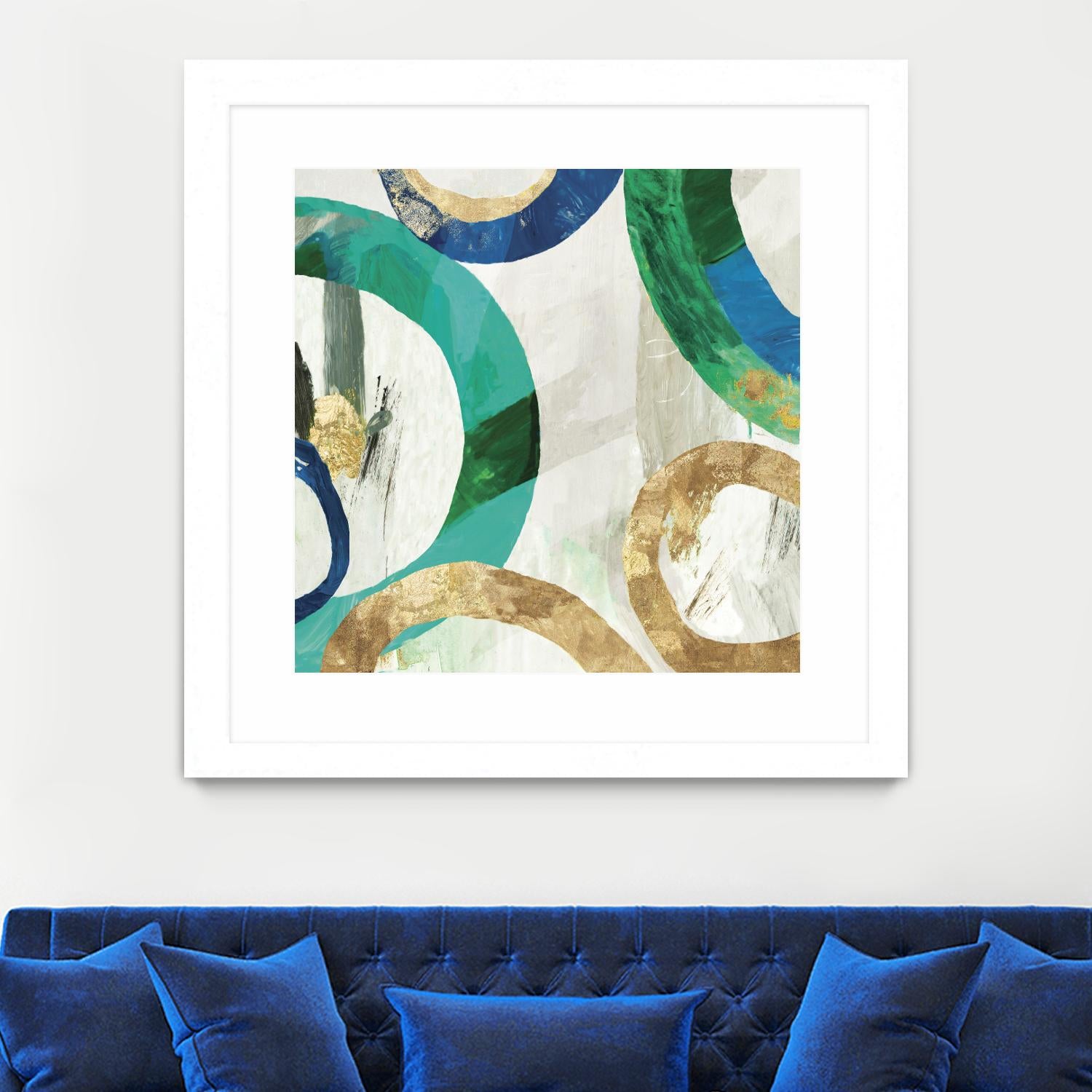 Green Rings I by Tom Reeves on GIANT ART - green abstract