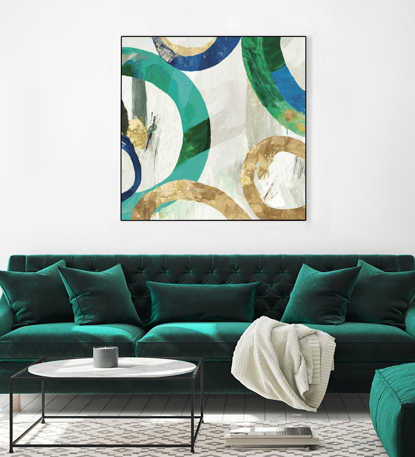 Green Rings I by Tom Reeves on GIANT ART - green abstract