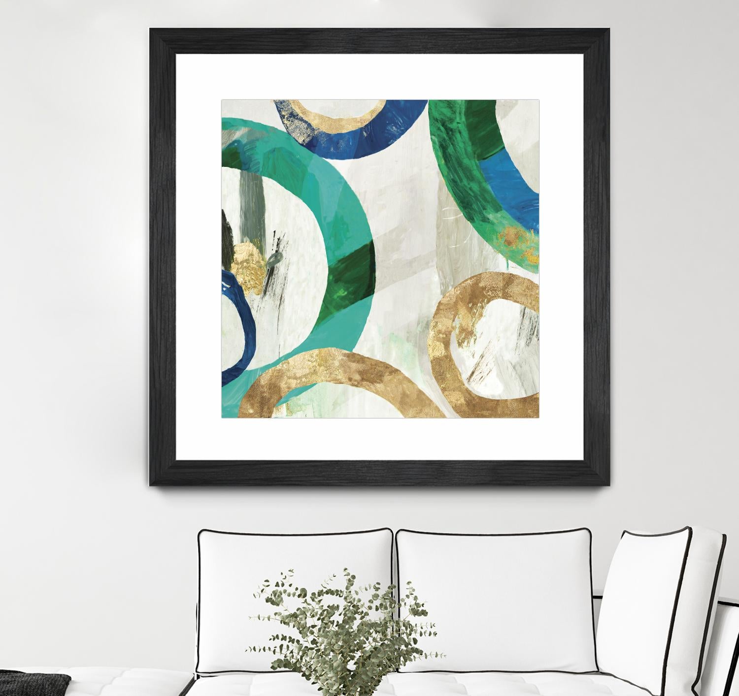 Green Rings I by Tom Reeves on GIANT ART - green abstract