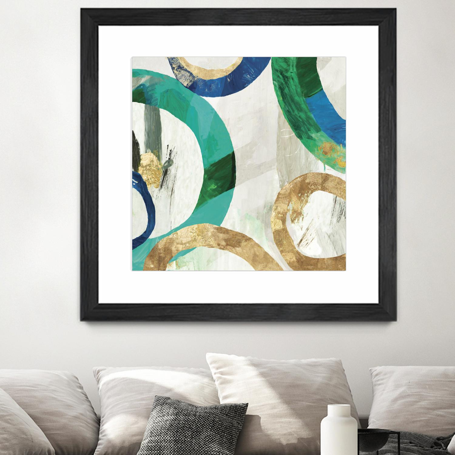 Green Rings I by Tom Reeves on GIANT ART - green abstract