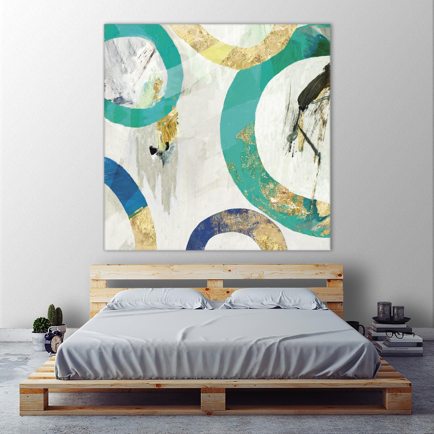 Green Rings II by Tom Reeves on GIANT ART - green abstract