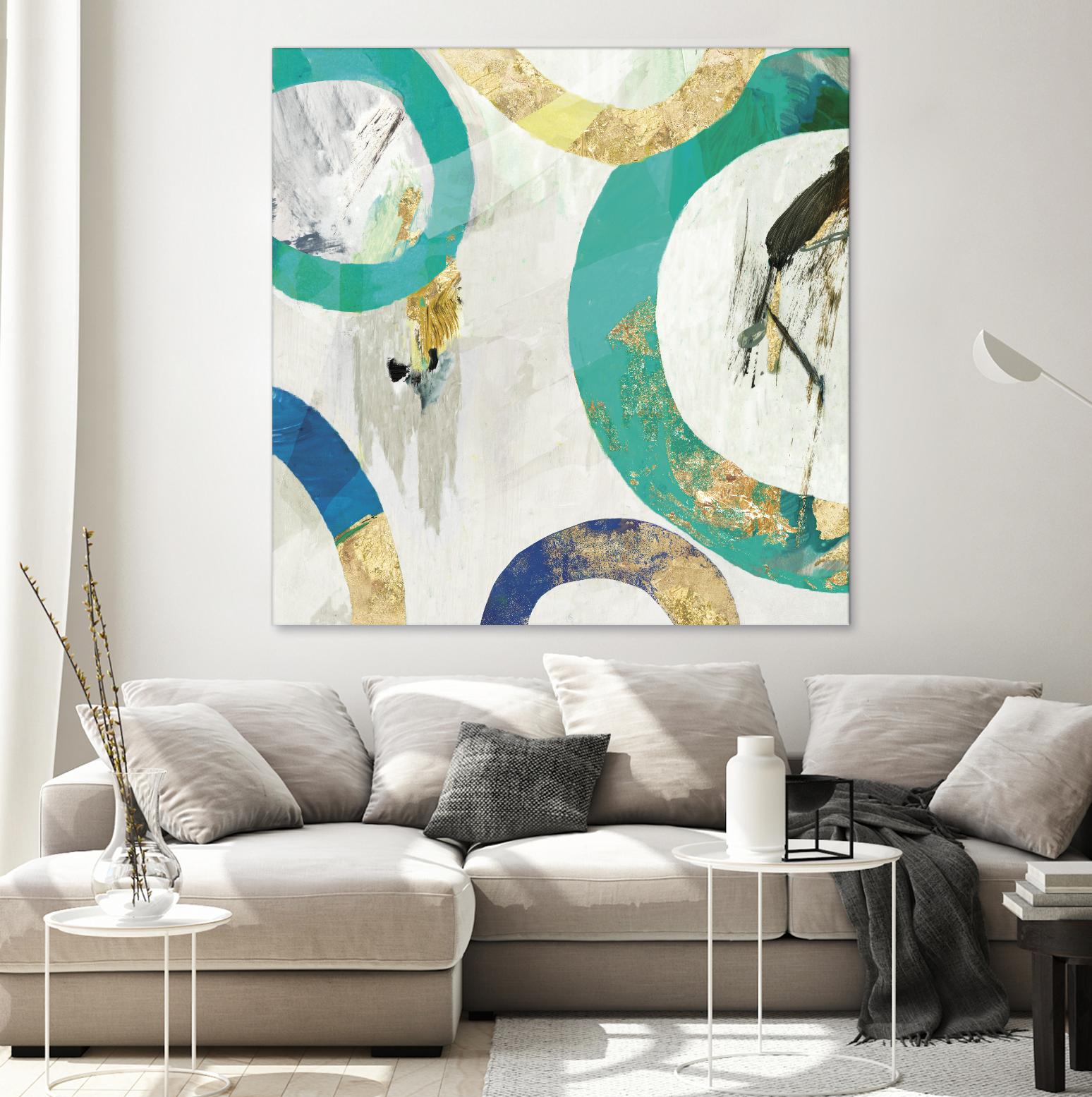 Green Rings II by Tom Reeves on GIANT ART - green abstract