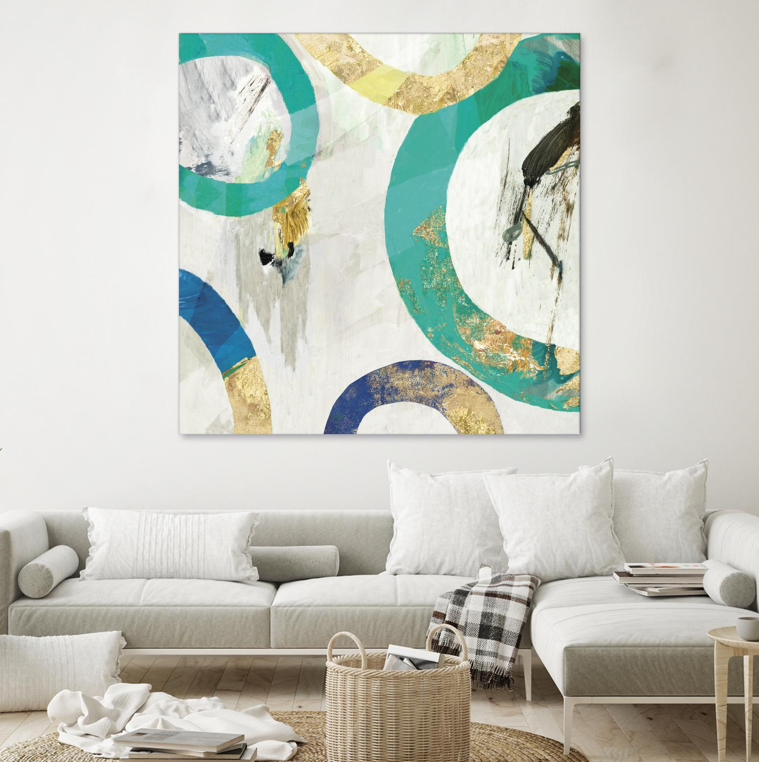 Green Rings II by Tom Reeves on GIANT ART - green abstract