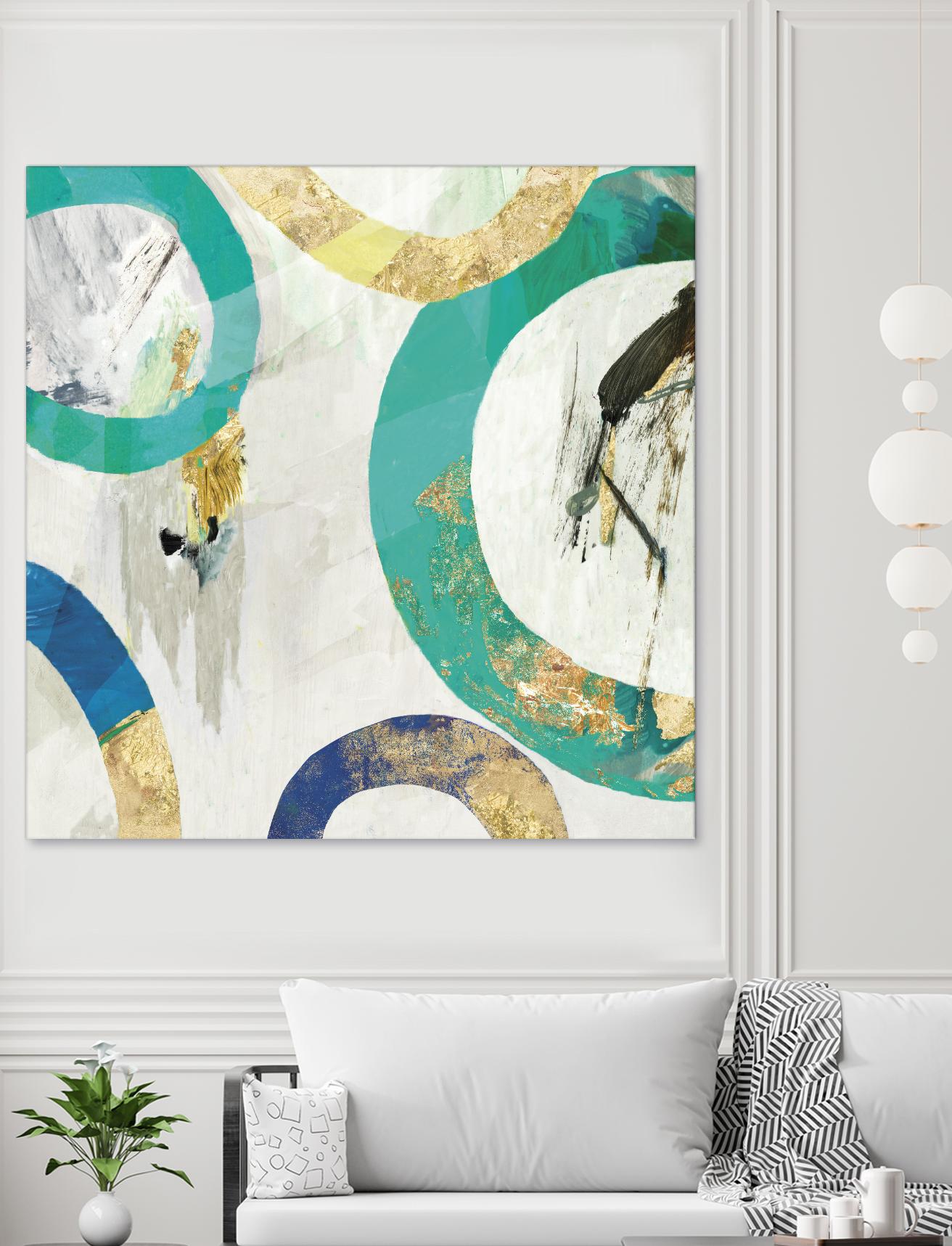 Green Rings II by Tom Reeves on GIANT ART - green abstract