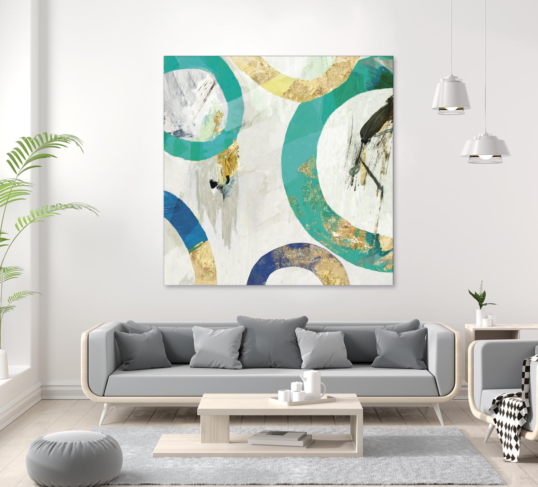 Green Rings II by Tom Reeves on GIANT ART - green abstract