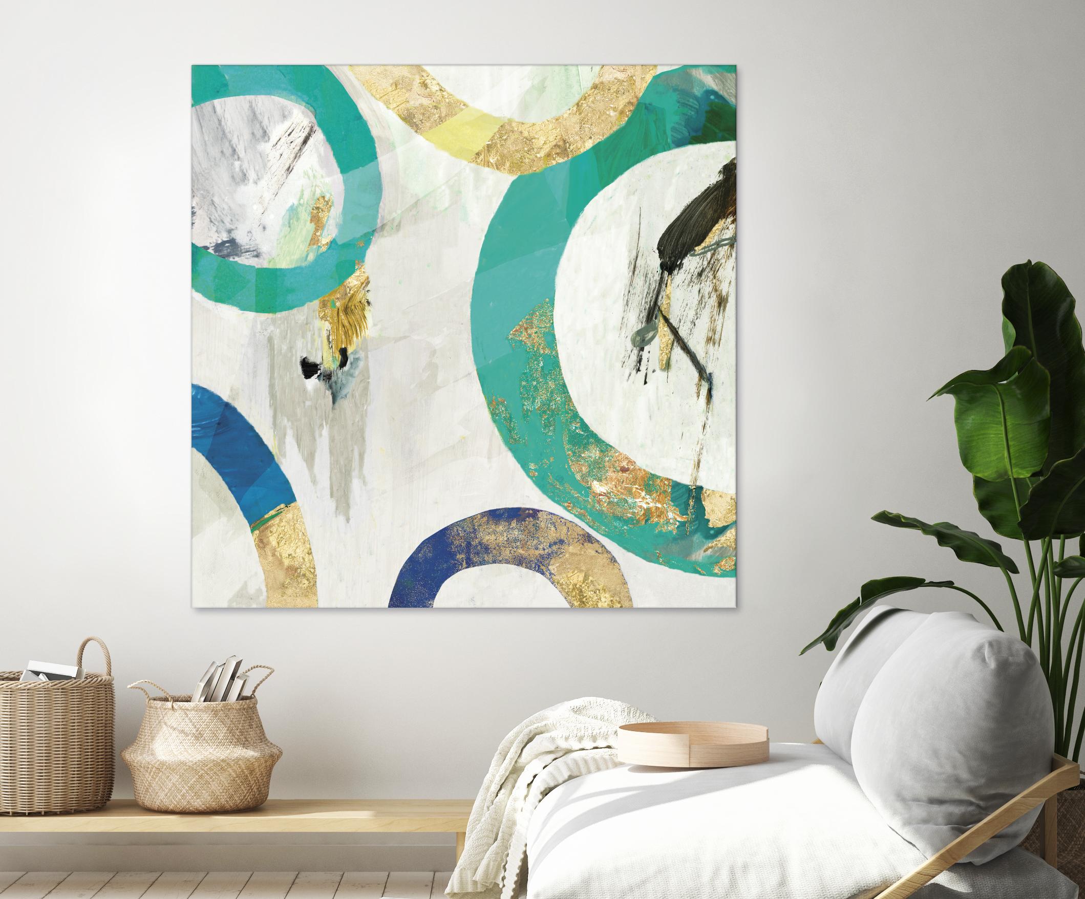 Green Rings II by Tom Reeves on GIANT ART - green abstract