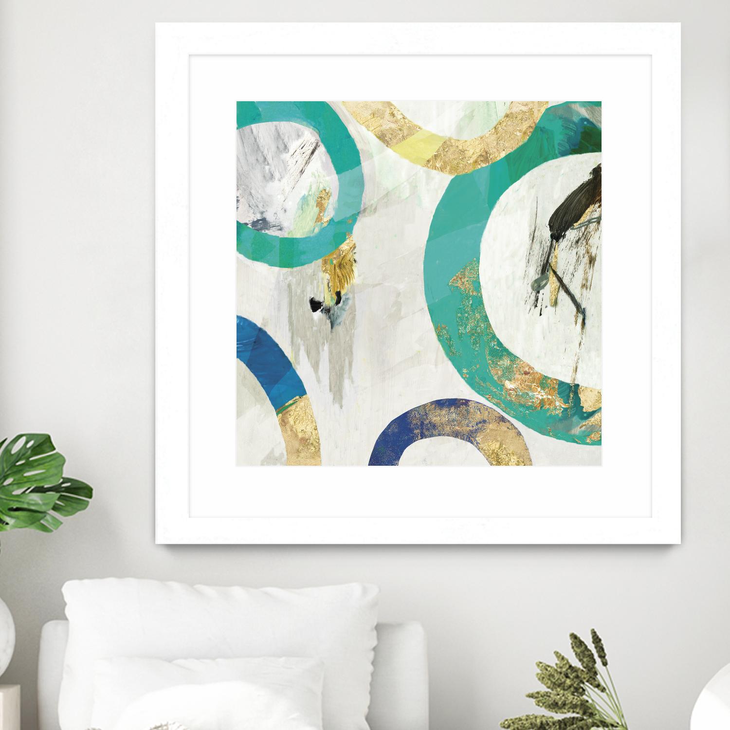 Green Rings II by Tom Reeves on GIANT ART - green abstract