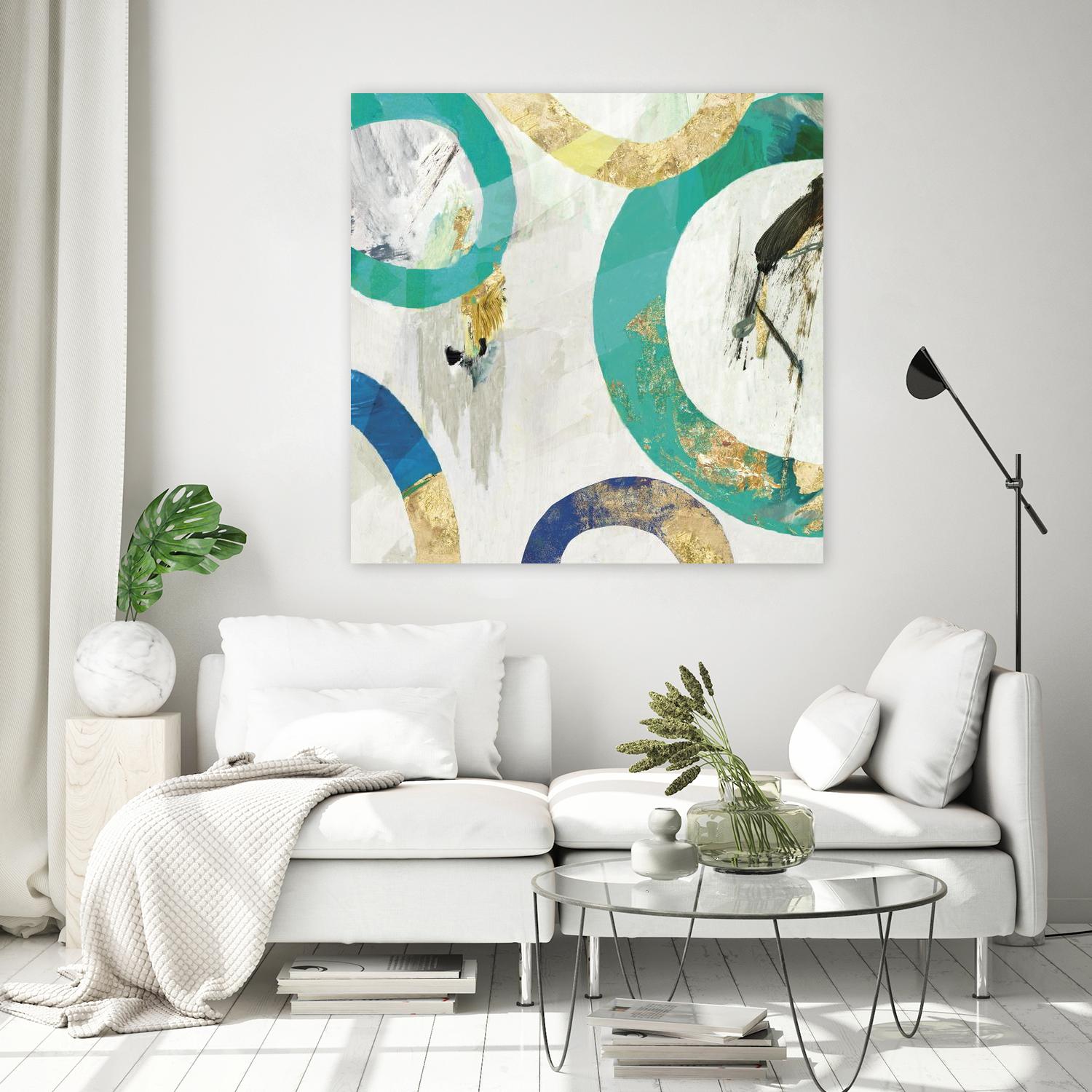 Green Rings II by Tom Reeves on GIANT ART - green abstract