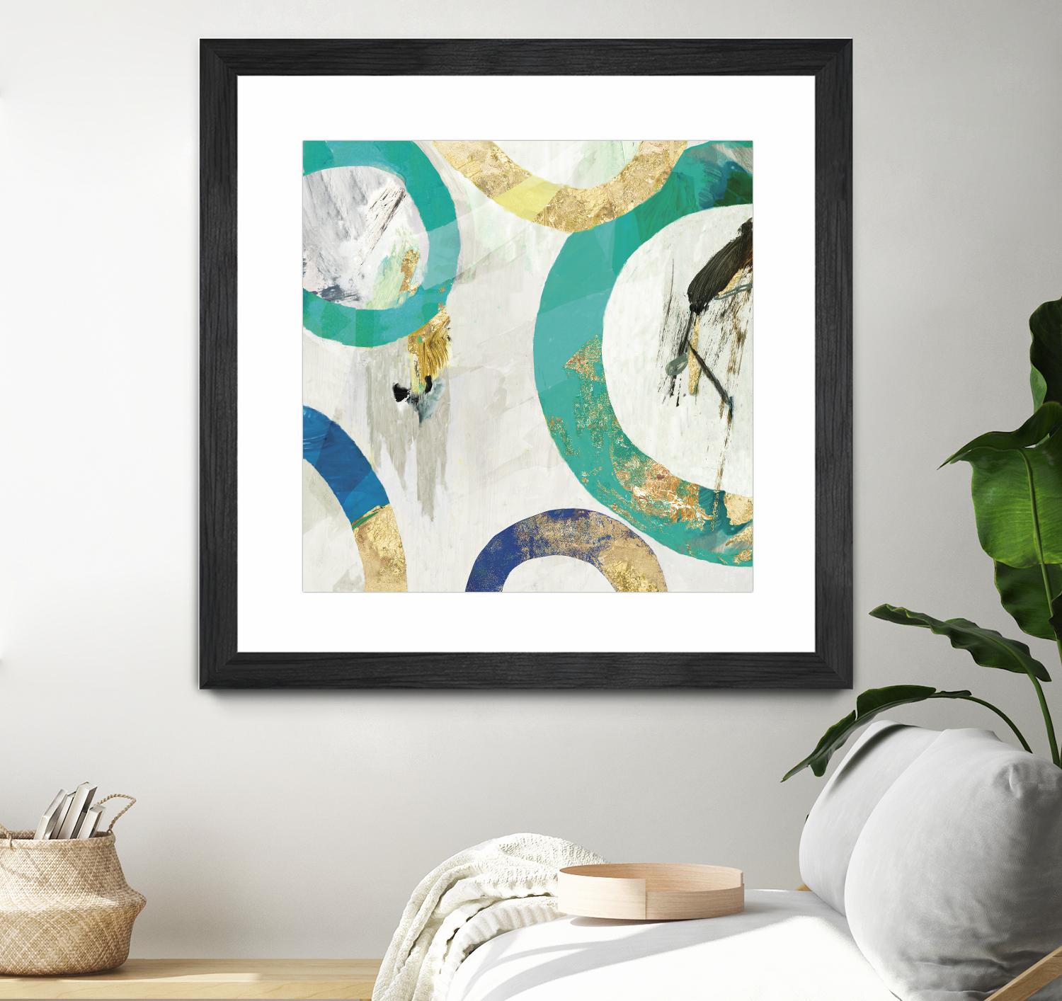 Green Rings II by Tom Reeves on GIANT ART - green abstract