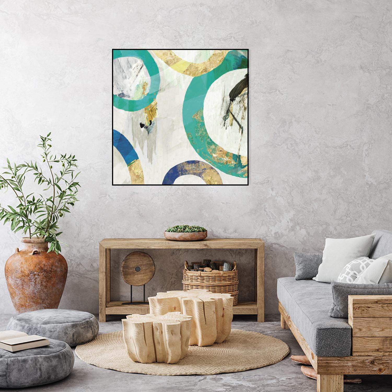 Green Rings II by Tom Reeves on GIANT ART - green abstract