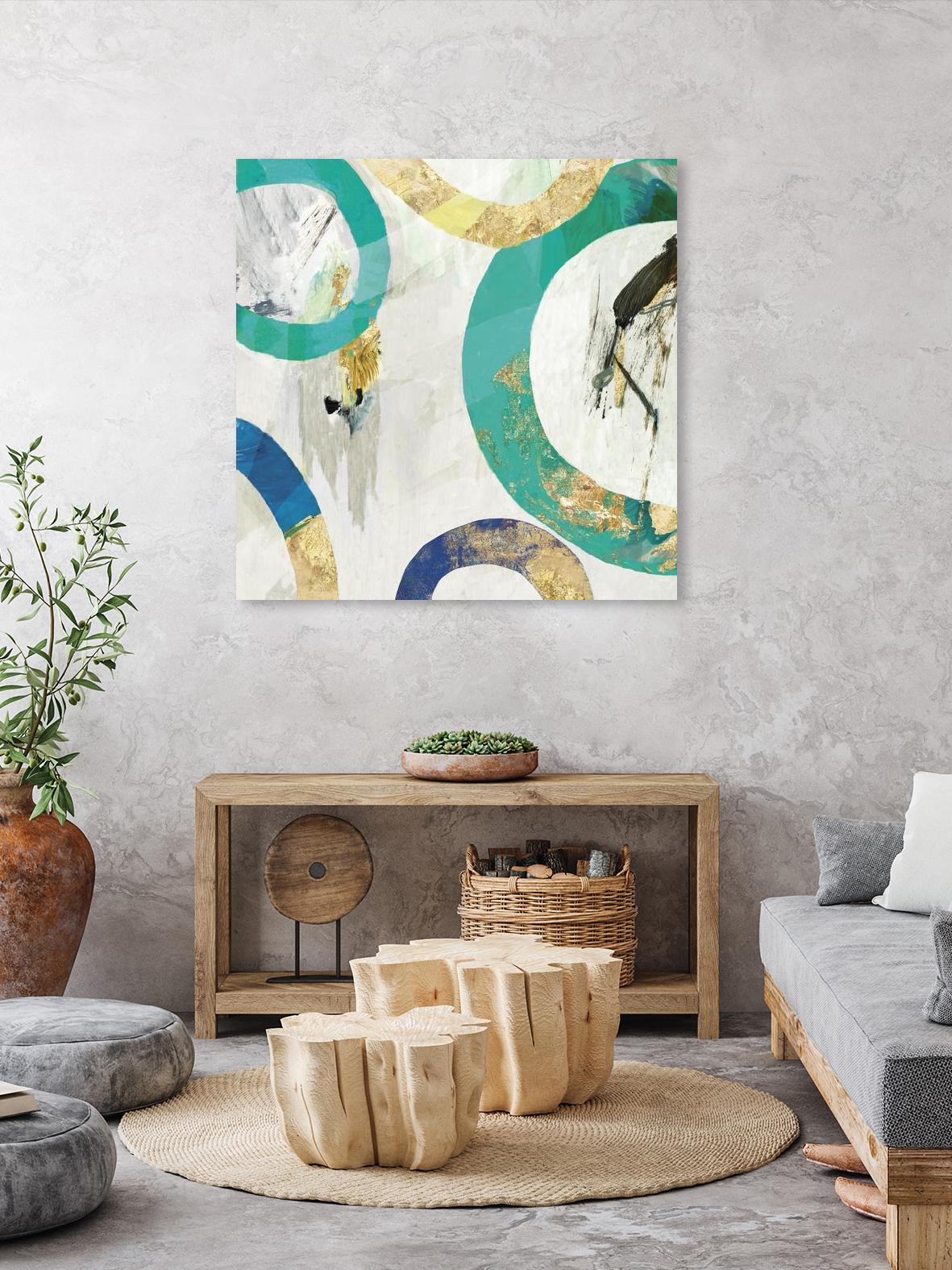 Green Rings II by Tom Reeves on GIANT ART - green abstract