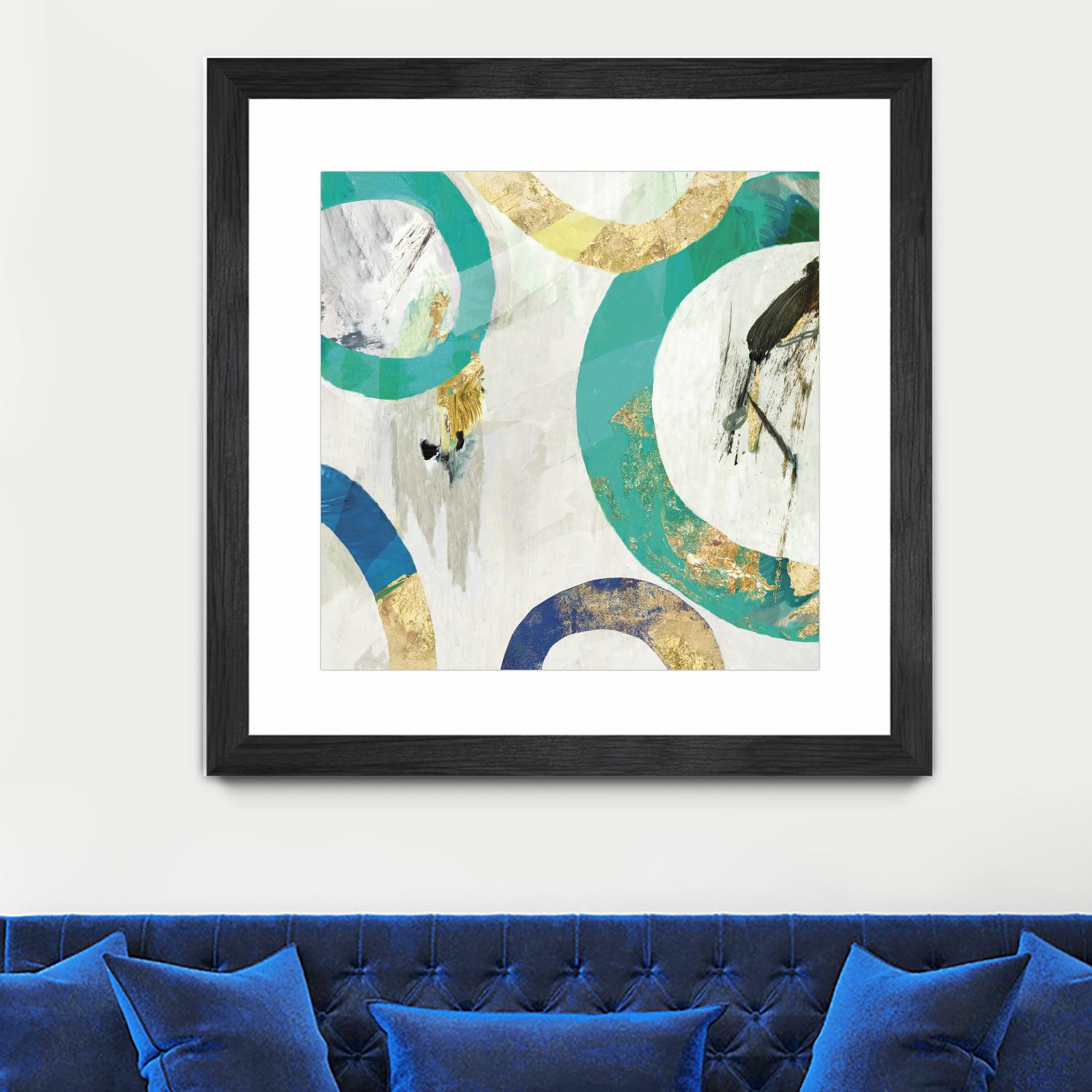 Green Rings II by Tom Reeves on GIANT ART - green abstract