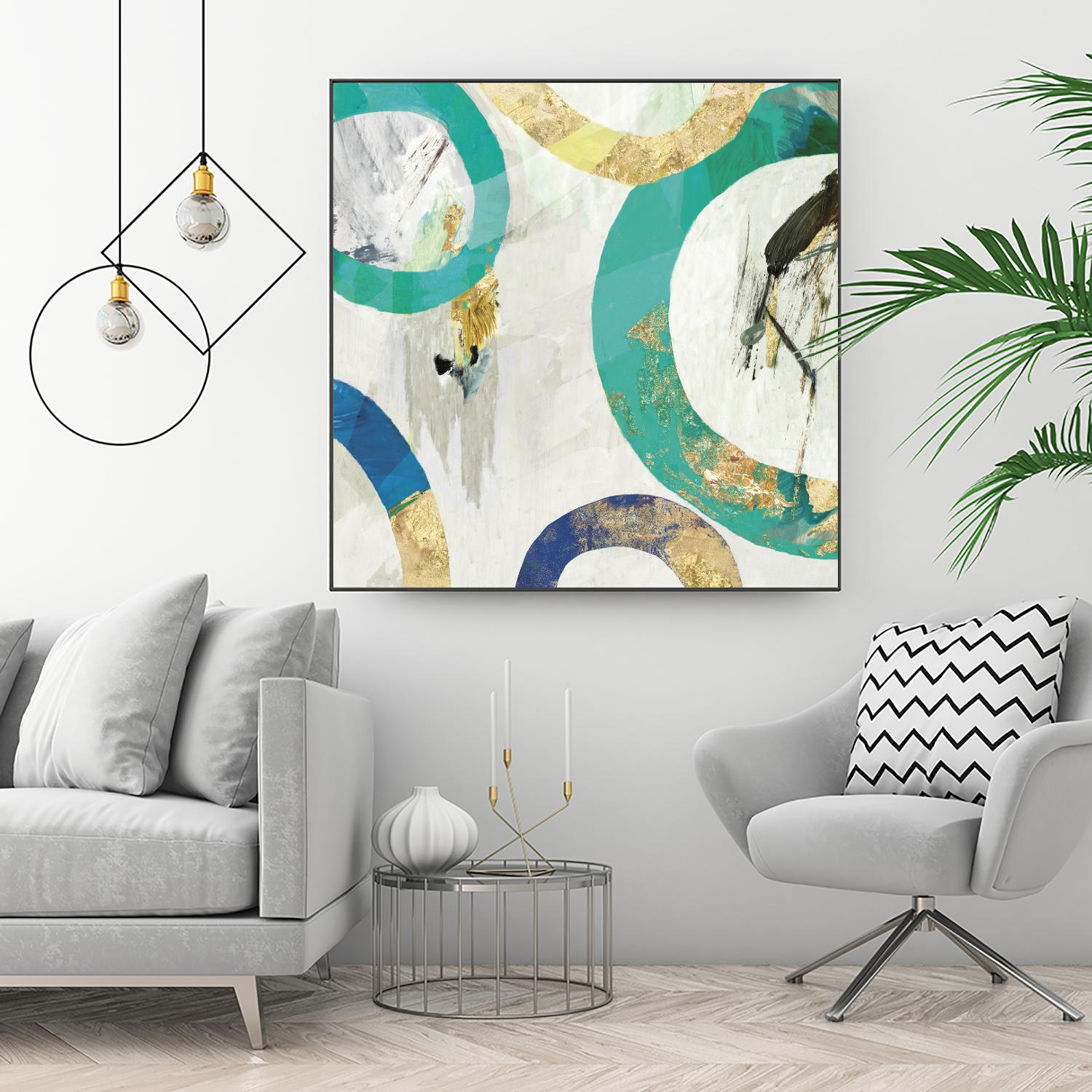 Green Rings II by Tom Reeves on GIANT ART - green abstract