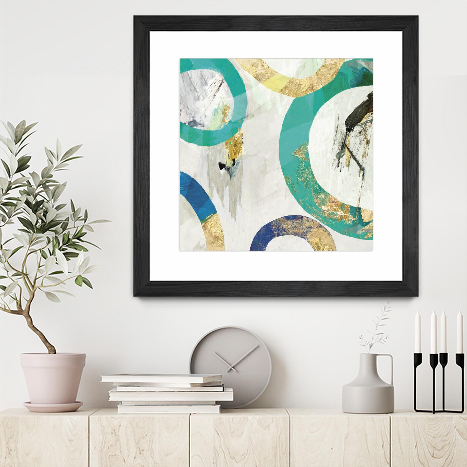 Green Rings II by Tom Reeves on GIANT ART - green abstract