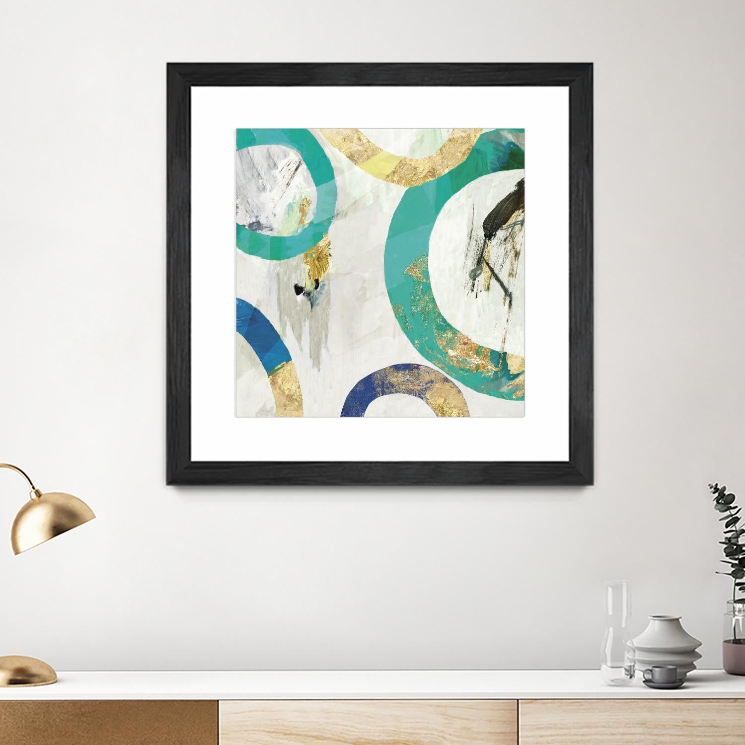 Green Rings II by Tom Reeves on GIANT ART - green abstract