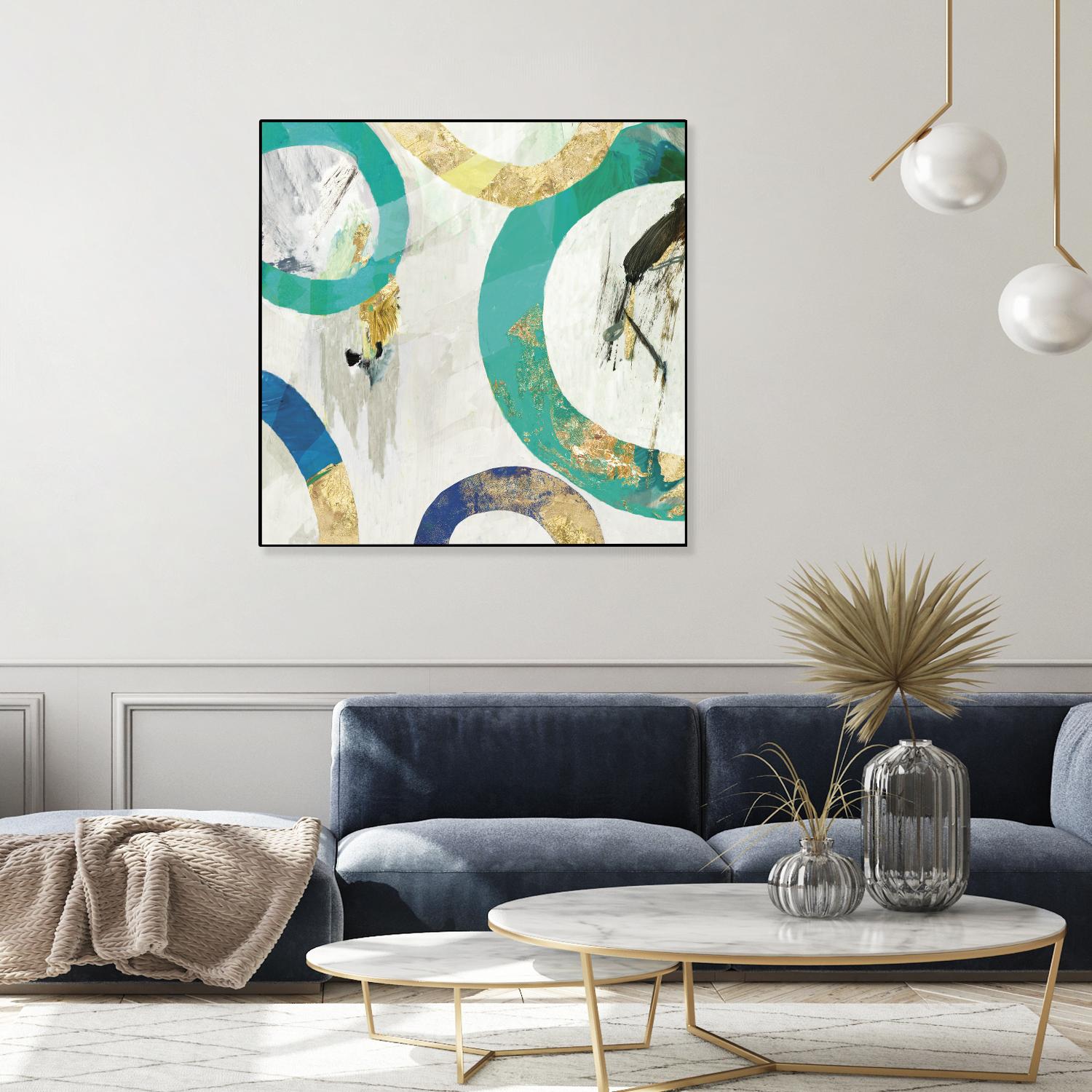 Green Rings II by Tom Reeves on GIANT ART - green abstract