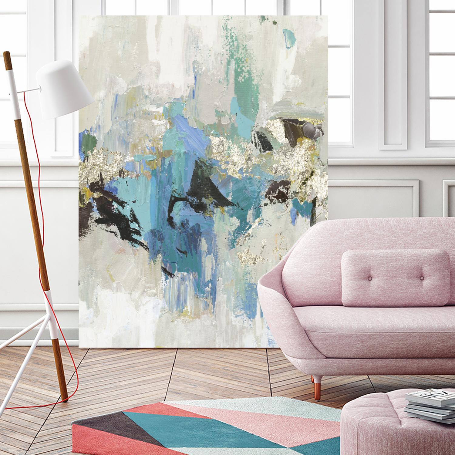 Blue Silver I by Tom Reeves on GIANT ART - white abstract