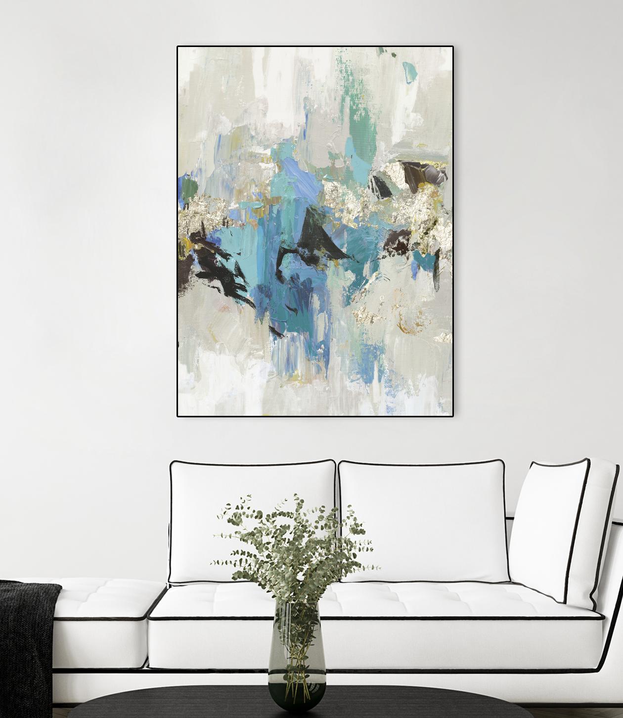 Blue Silver I by Tom Reeves on GIANT ART - white abstract