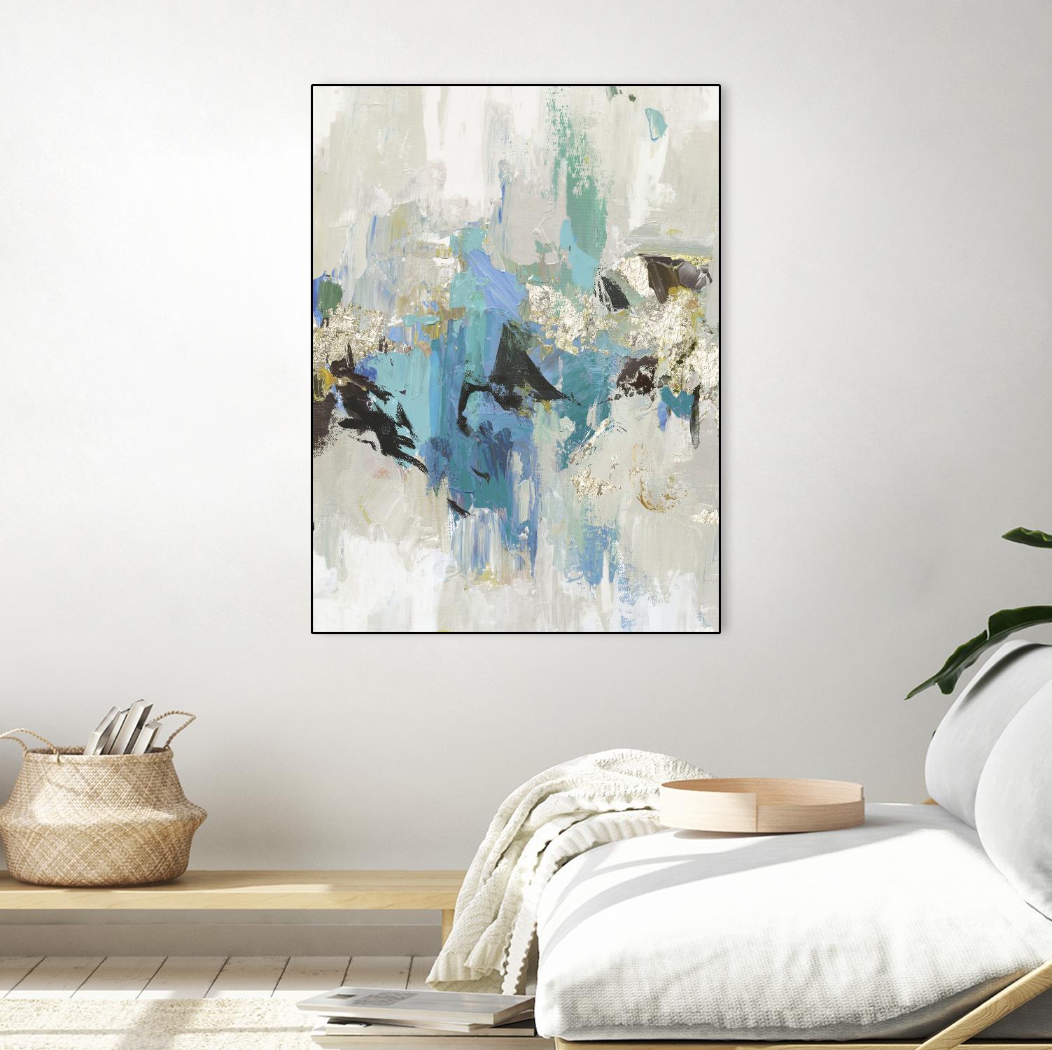 Blue Silver I by Tom Reeves on GIANT ART - white abstract