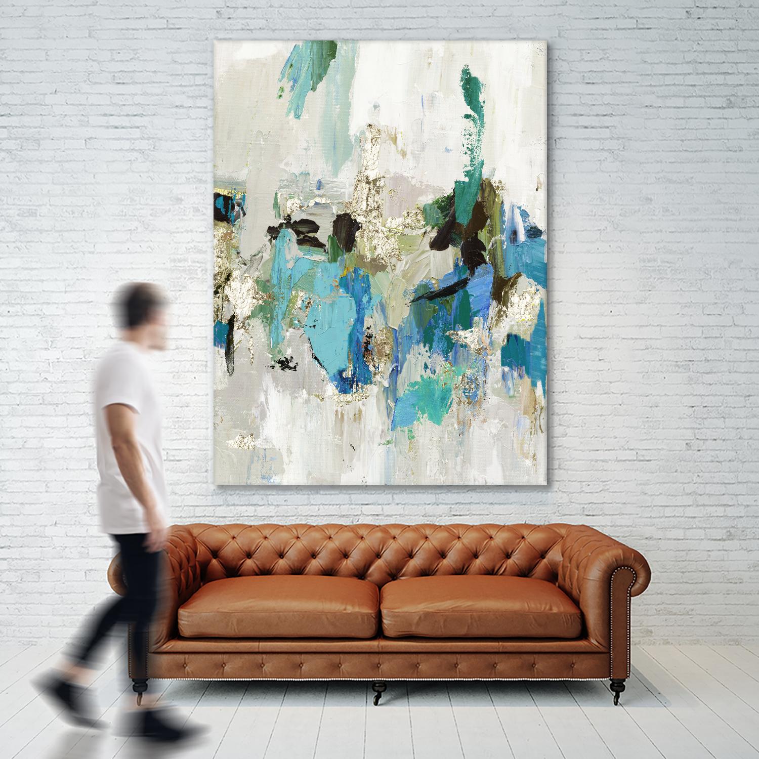 Blue Silver II by Tom Reeves on GIANT ART - blue abstract