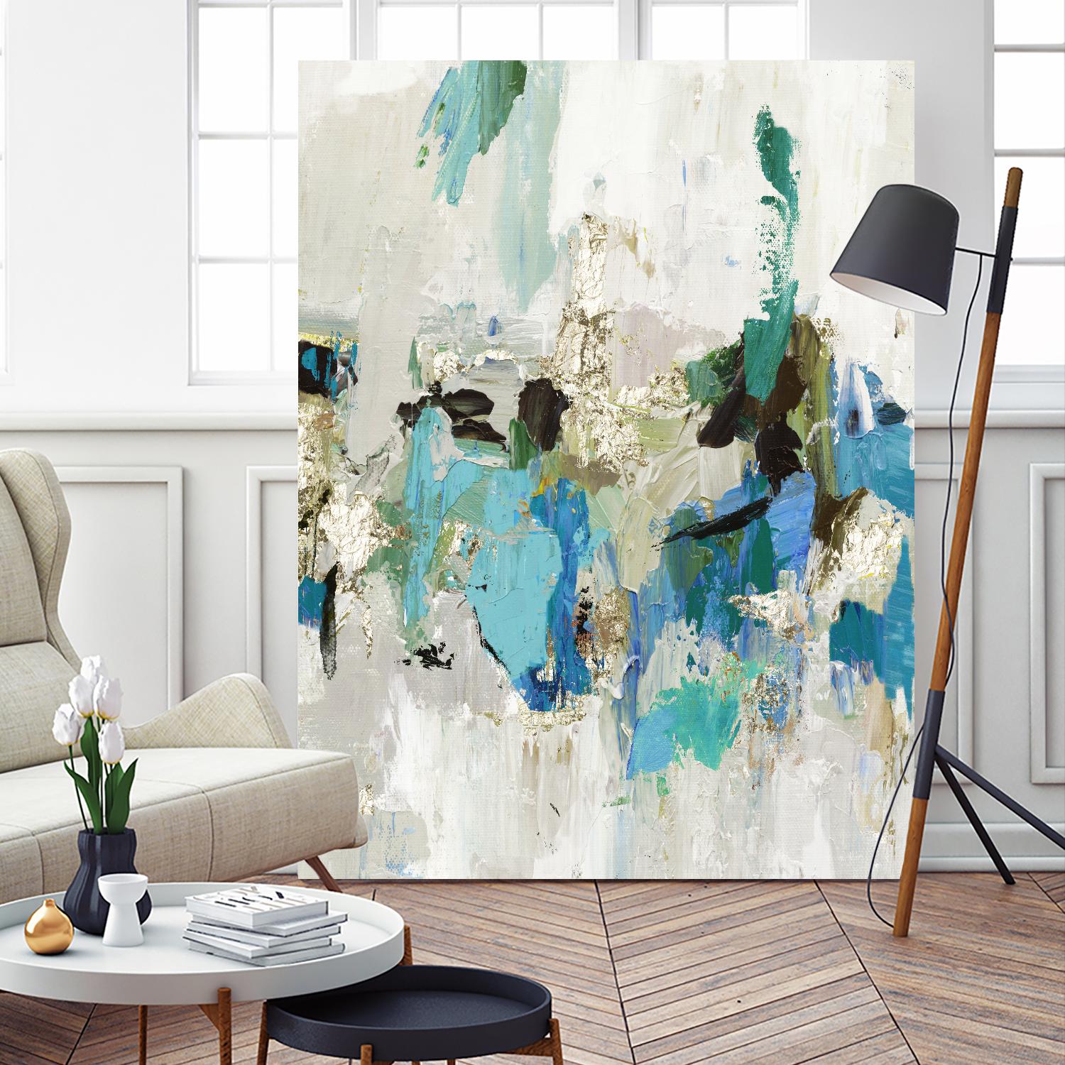 Blue Silver II by Tom Reeves on GIANT ART - blue abstract