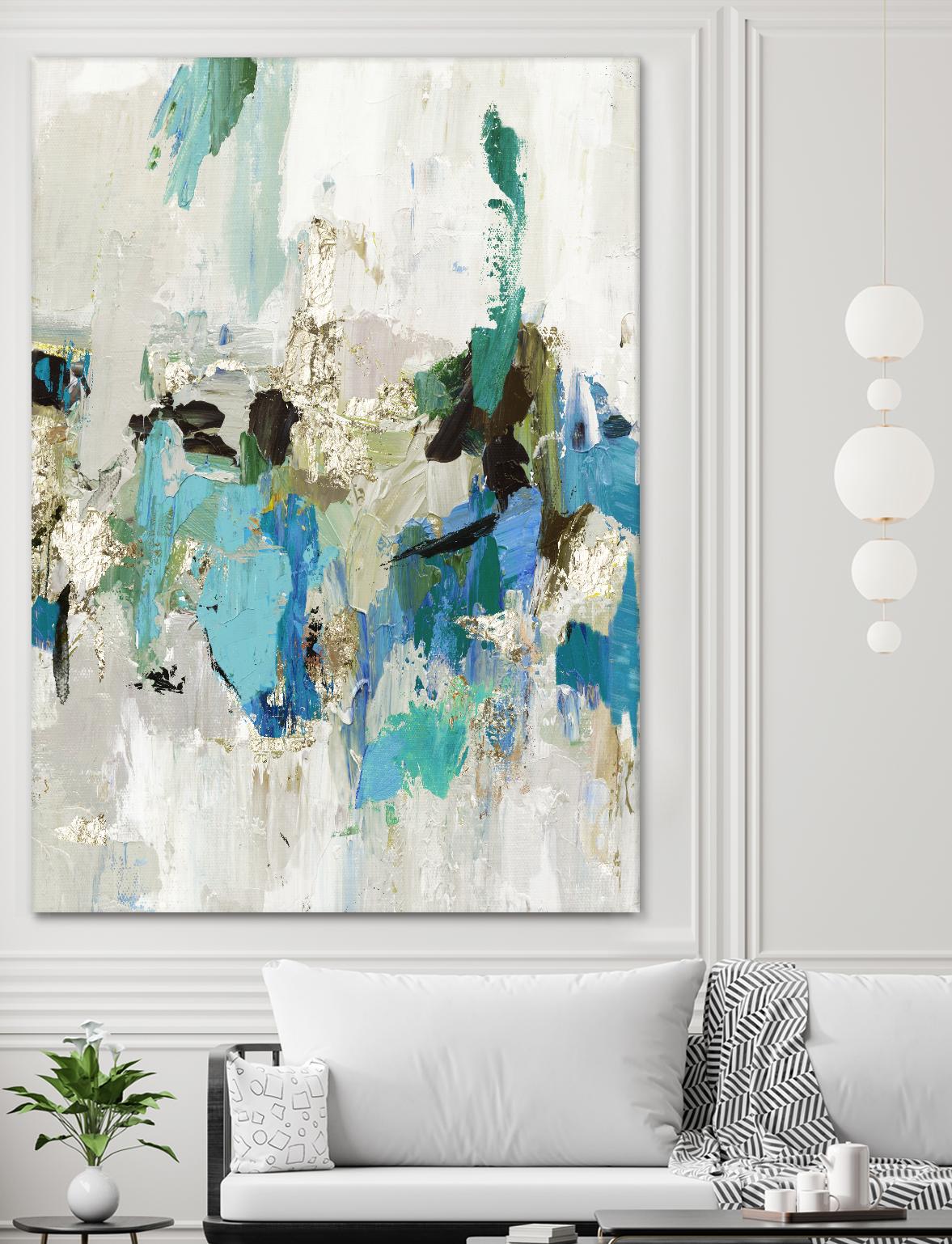 Blue Silver II by Tom Reeves on GIANT ART - blue abstract