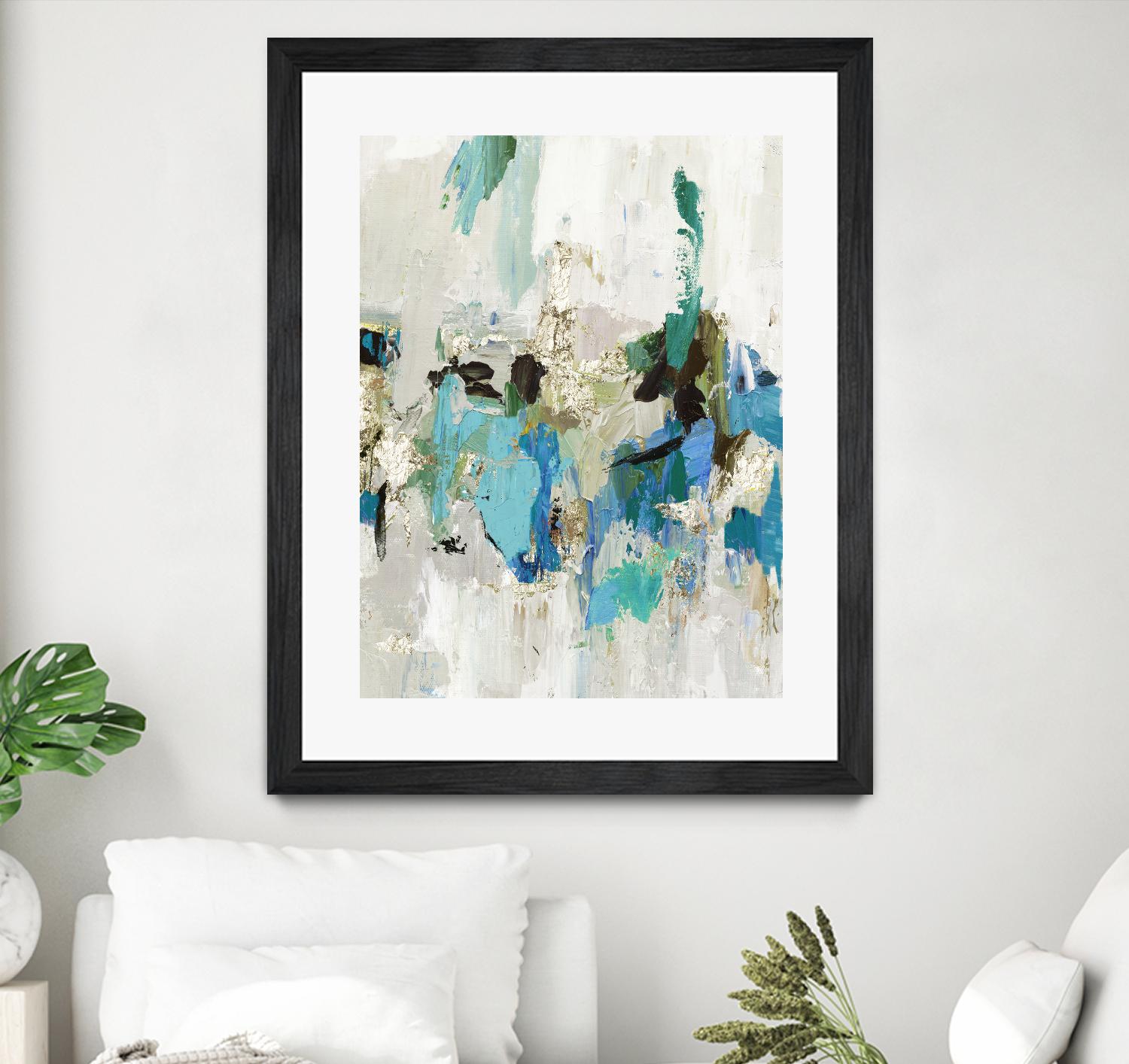 Blue Silver II by Tom Reeves on GIANT ART - blue abstract