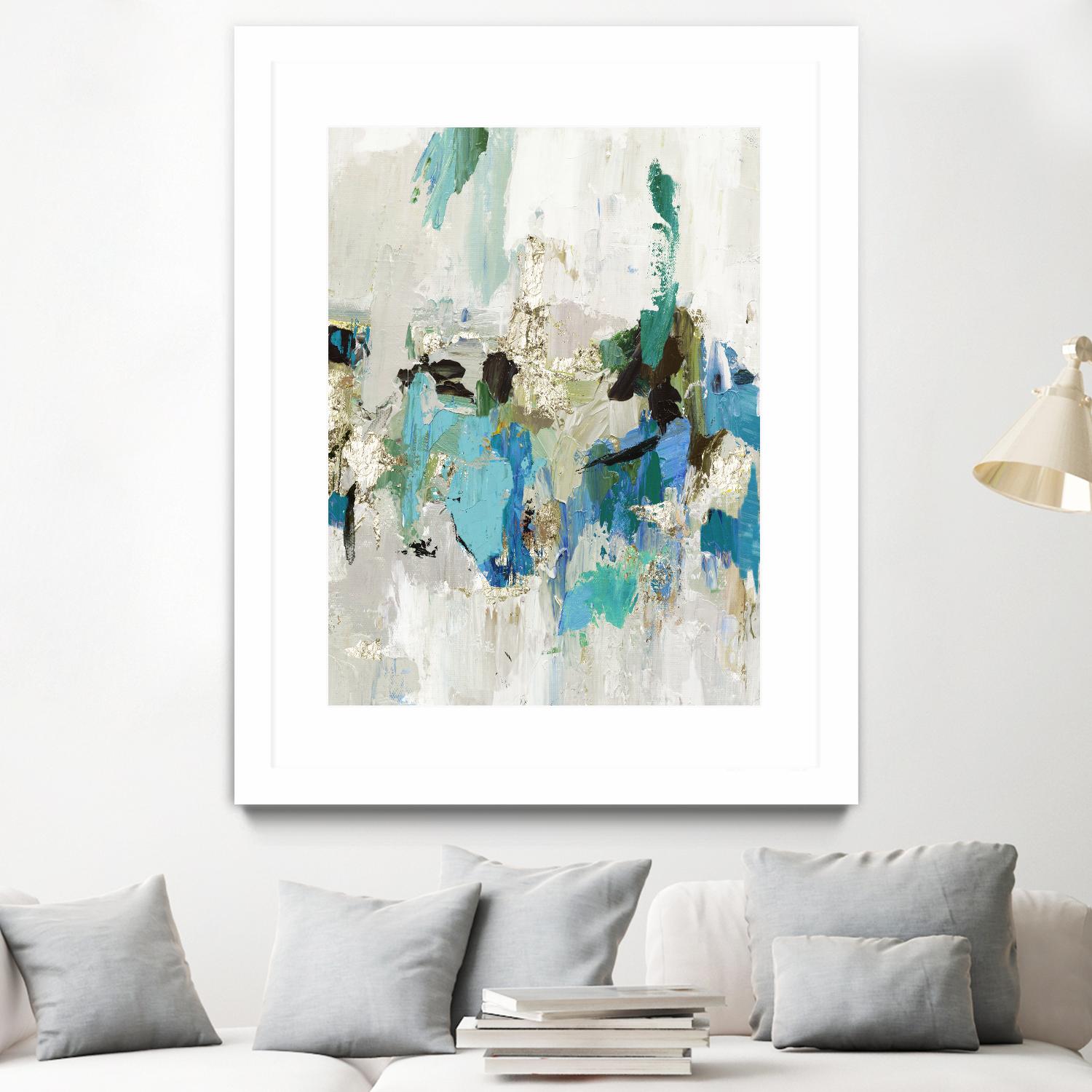 Blue Silver II by Tom Reeves on GIANT ART - blue abstract