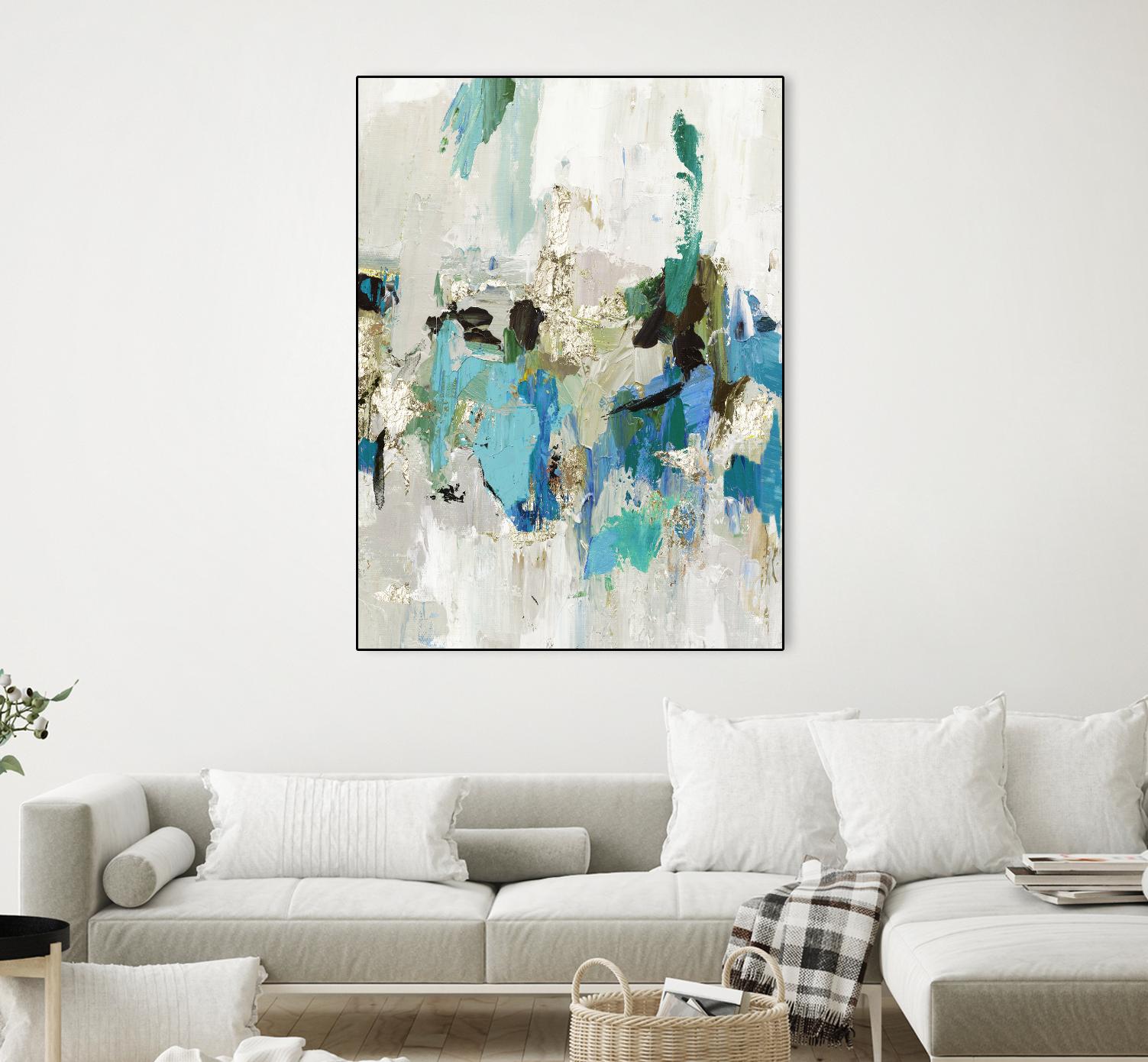 Blue Silver II by Tom Reeves on GIANT ART - blue abstract