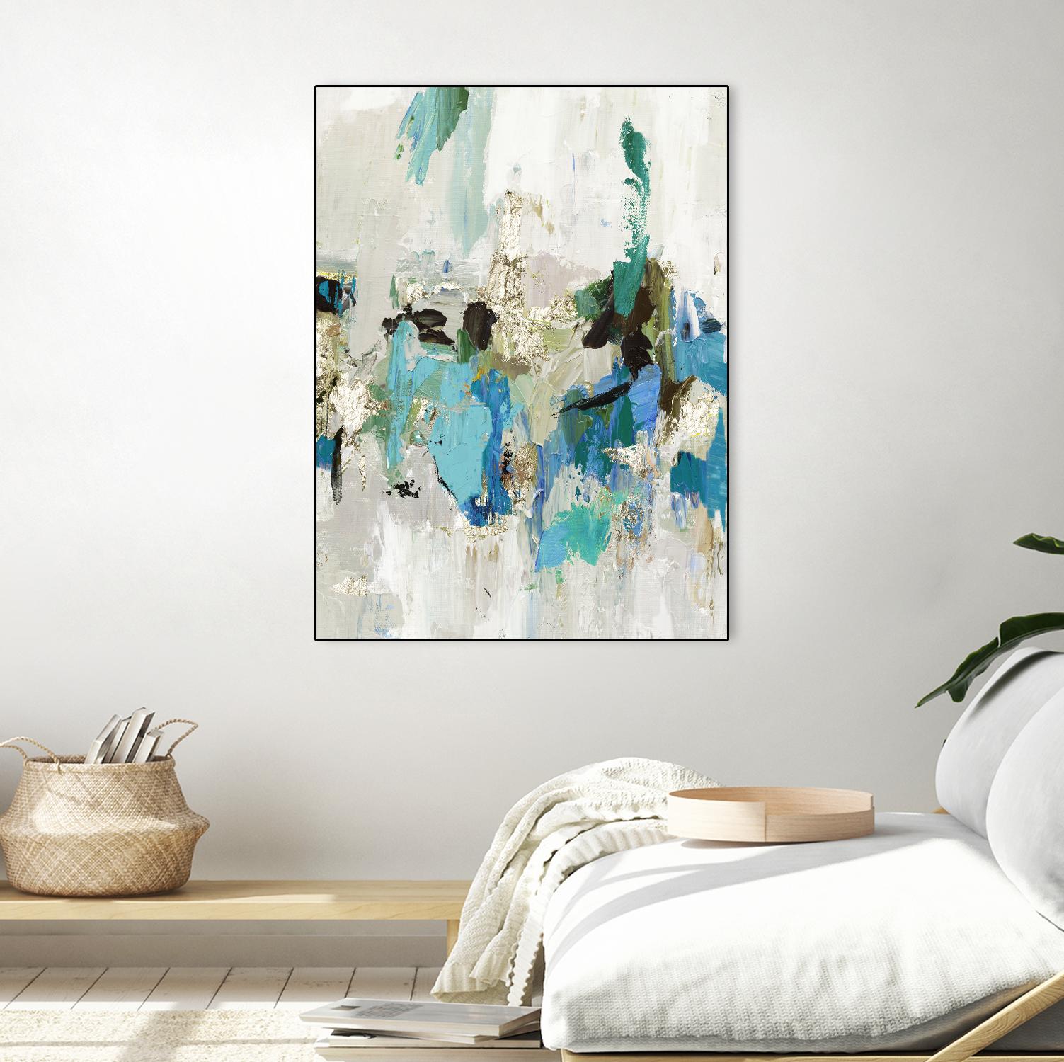 Blue Silver II by Tom Reeves on GIANT ART - blue abstract