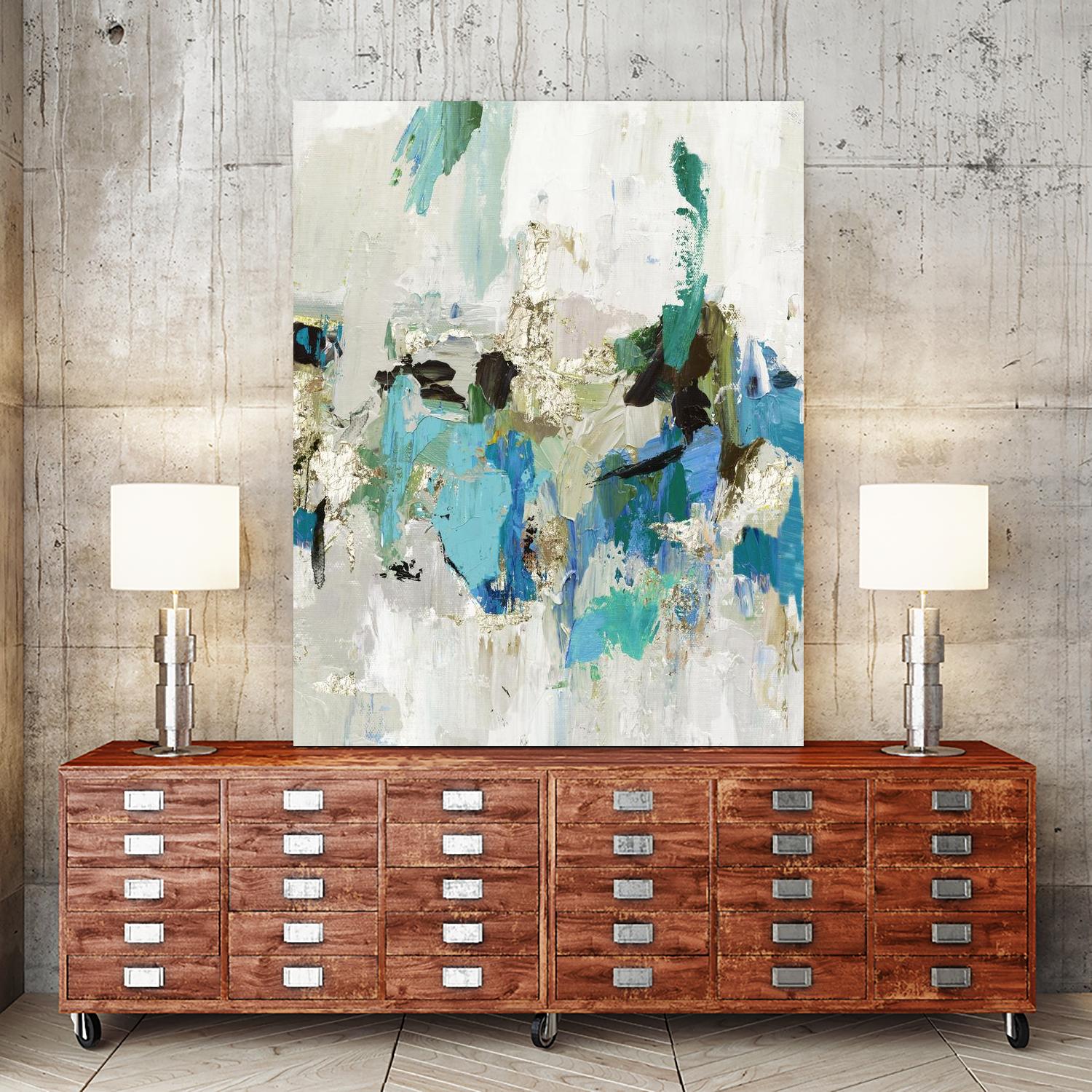 Blue Silver II by Tom Reeves on GIANT ART - blue abstract