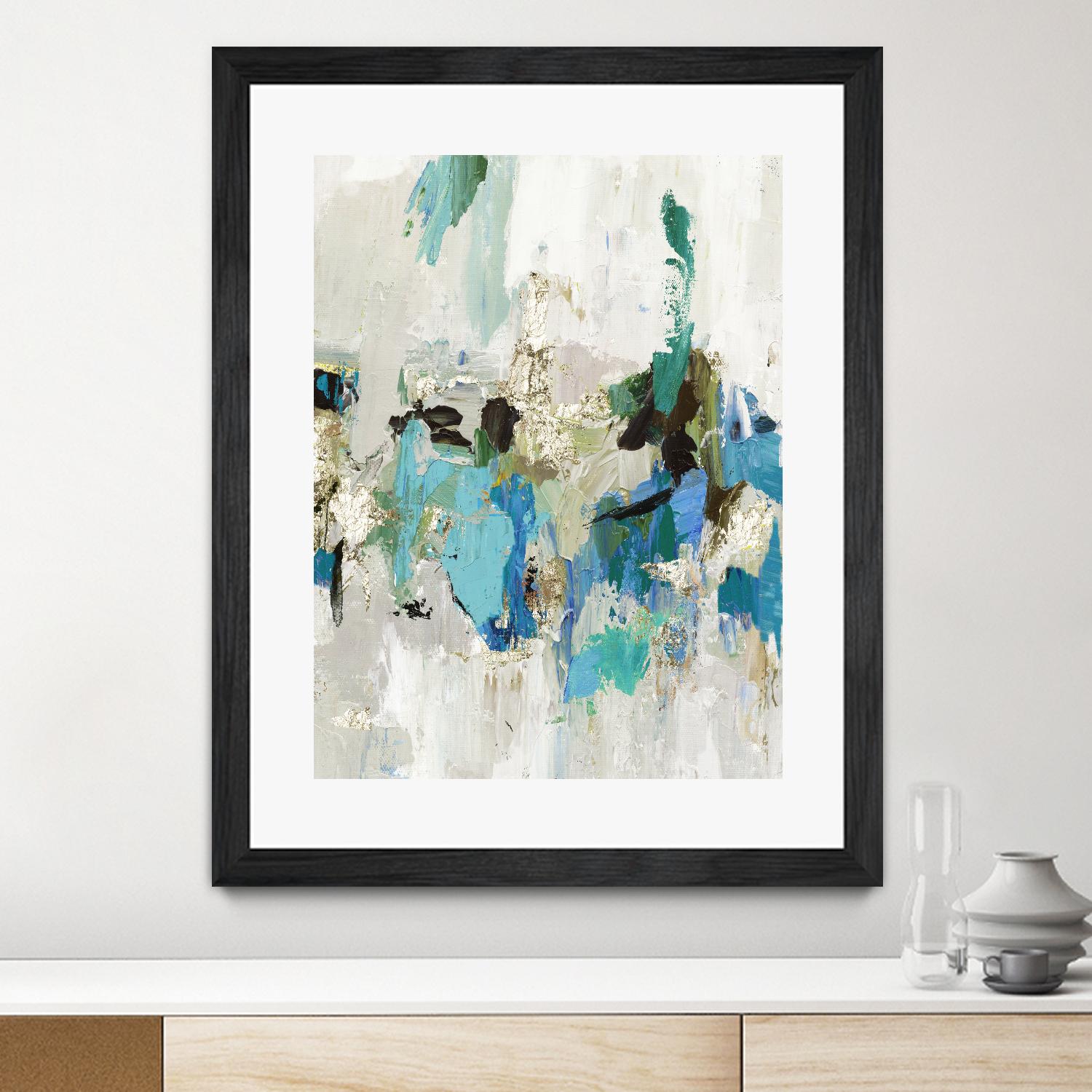 Blue Silver II by Tom Reeves on GIANT ART - blue abstract