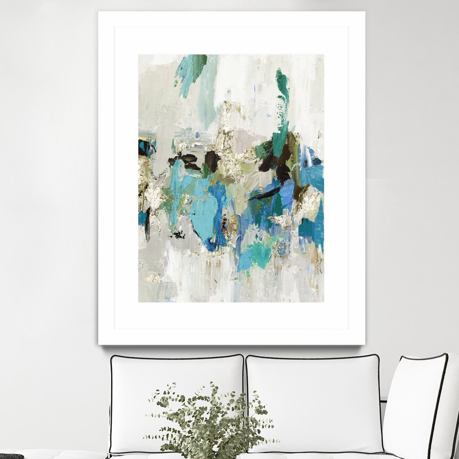 Blue Silver II by Tom Reeves on GIANT ART - blue abstract