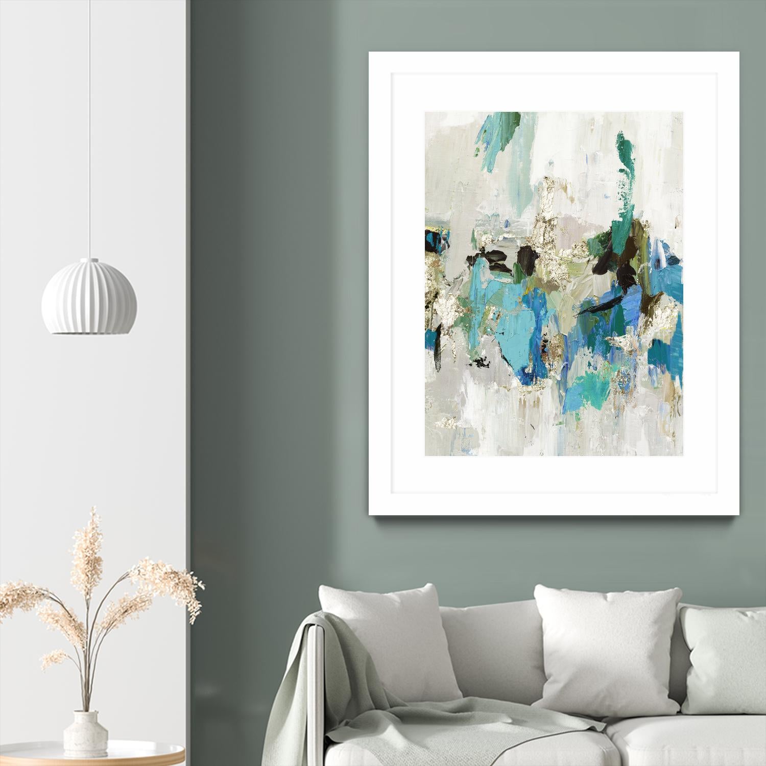 Blue Silver II by Tom Reeves on GIANT ART - blue abstract