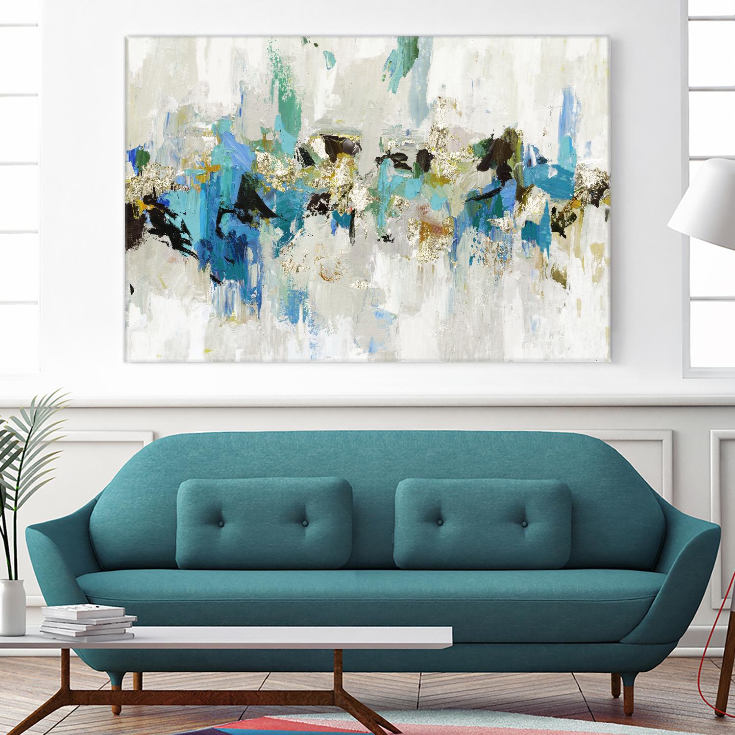 Blue Silver III by Tom Reeves on GIANT ART - blue abstract