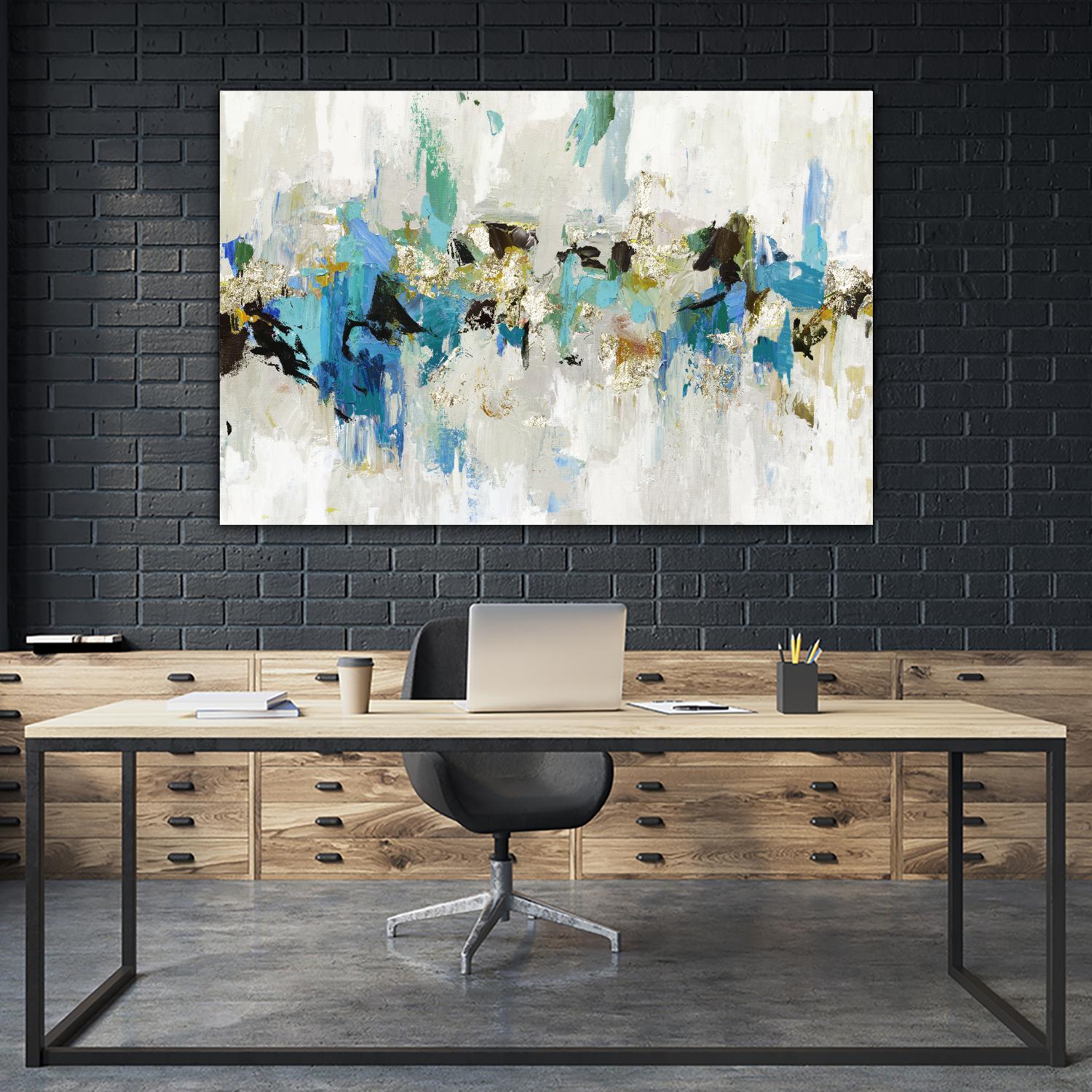 Blue Silver III by Tom Reeves on GIANT ART - blue abstract