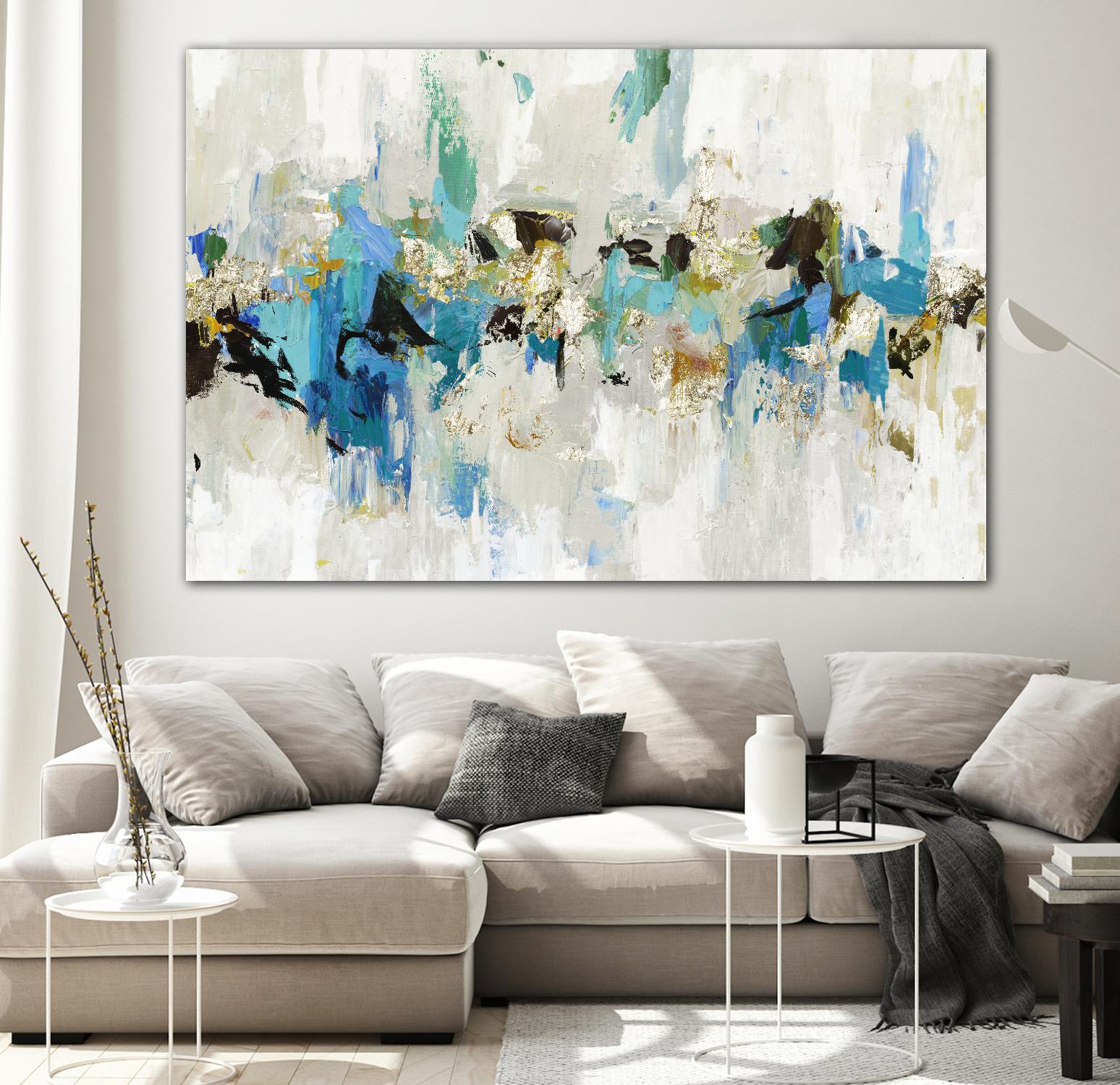 Blue Silver III by Tom Reeves on GIANT ART - blue abstract