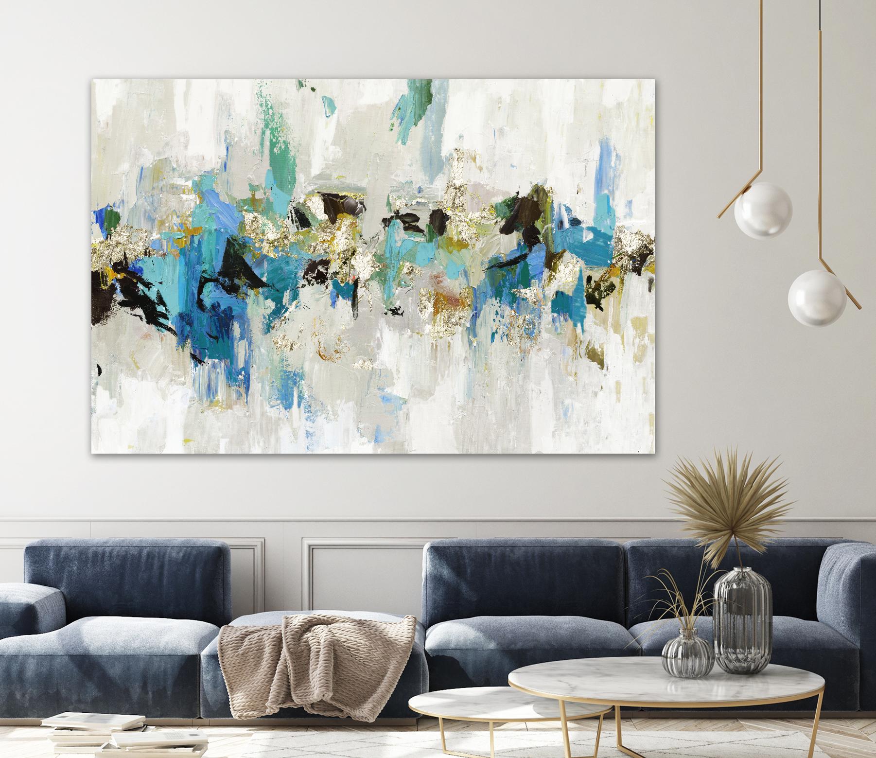 Blue Silver III by Tom Reeves on GIANT ART - blue abstract