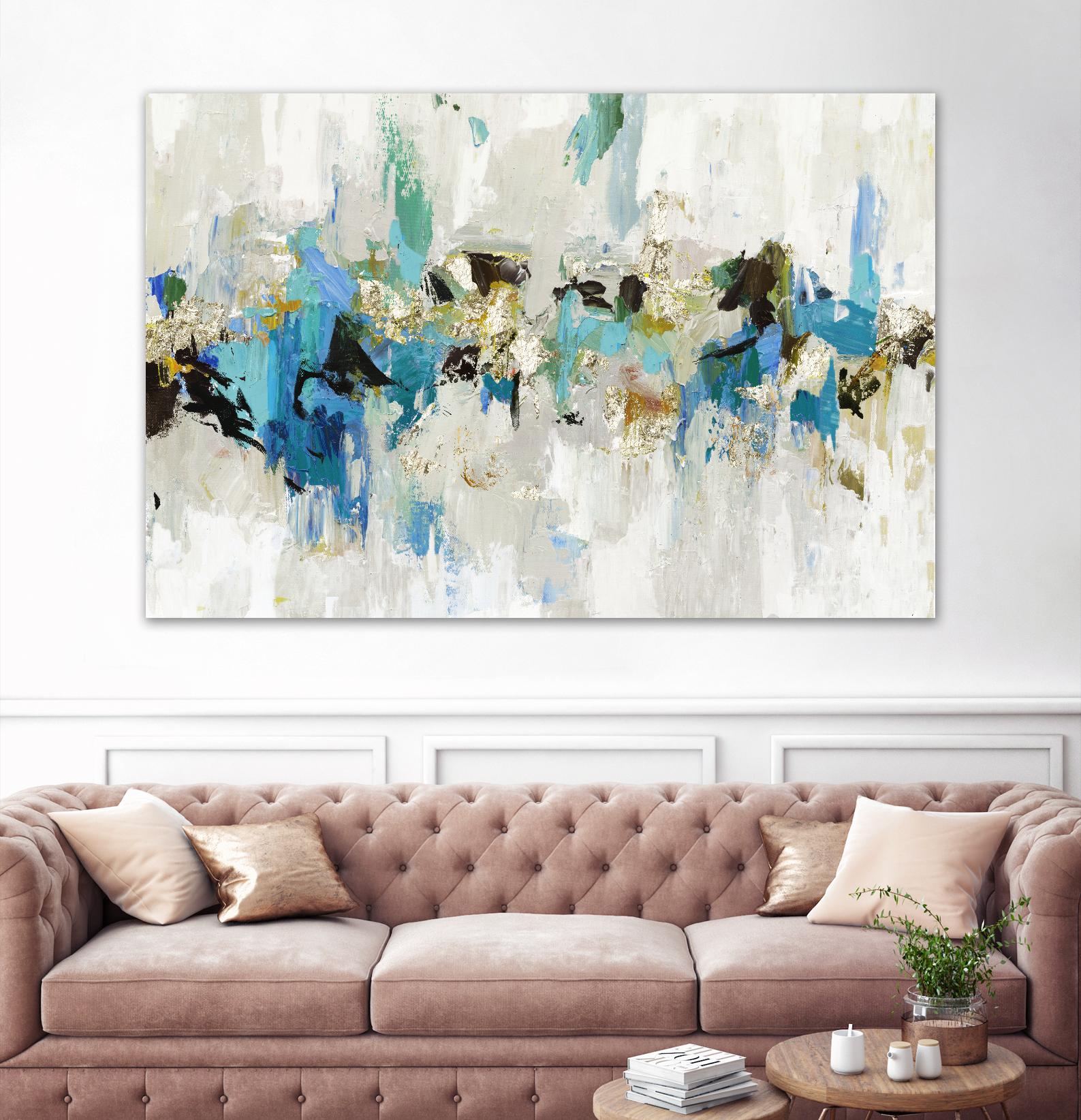 Blue Silver III by Tom Reeves on GIANT ART - blue abstract