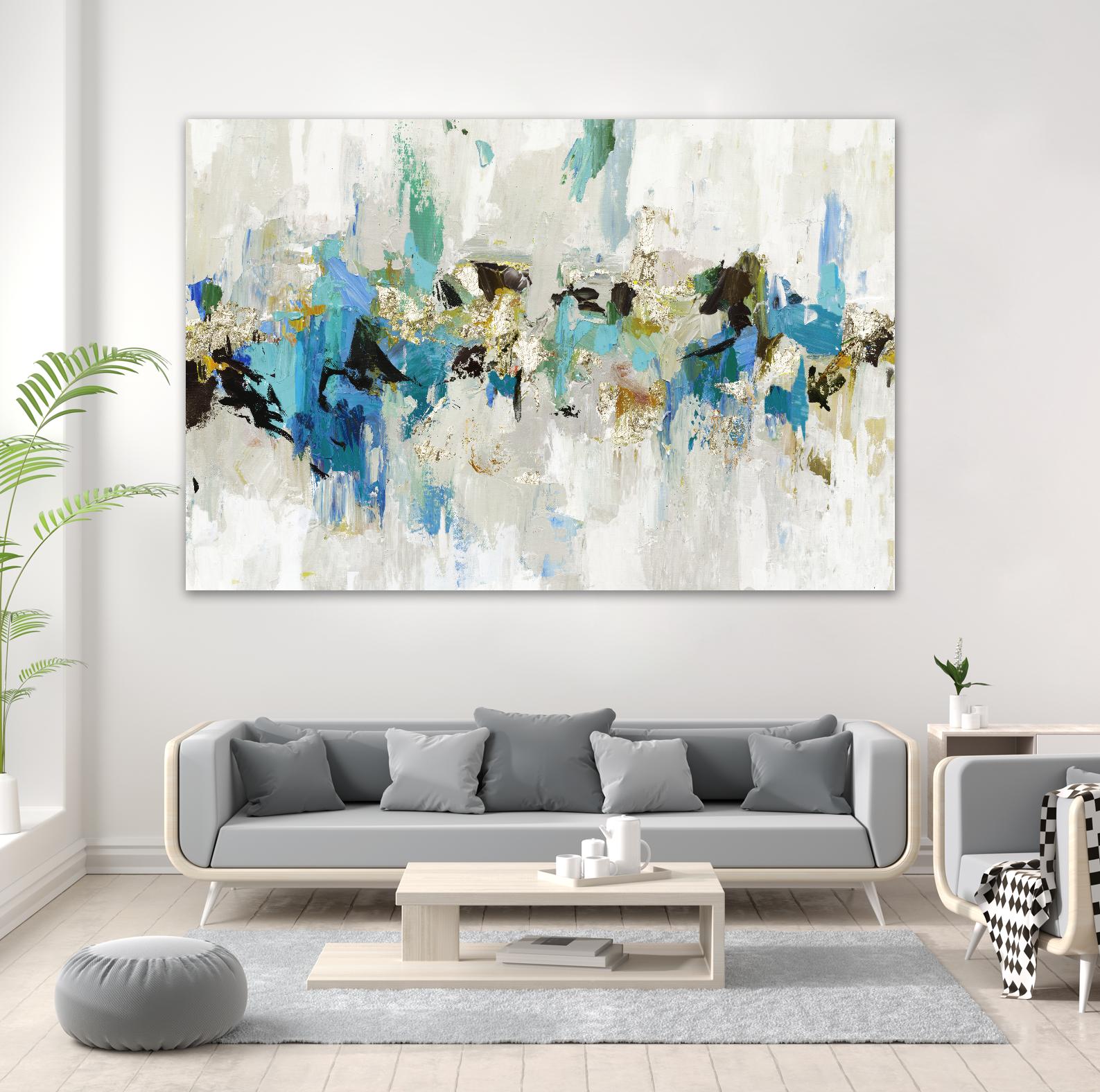 Blue Silver III by Tom Reeves on GIANT ART - blue abstract