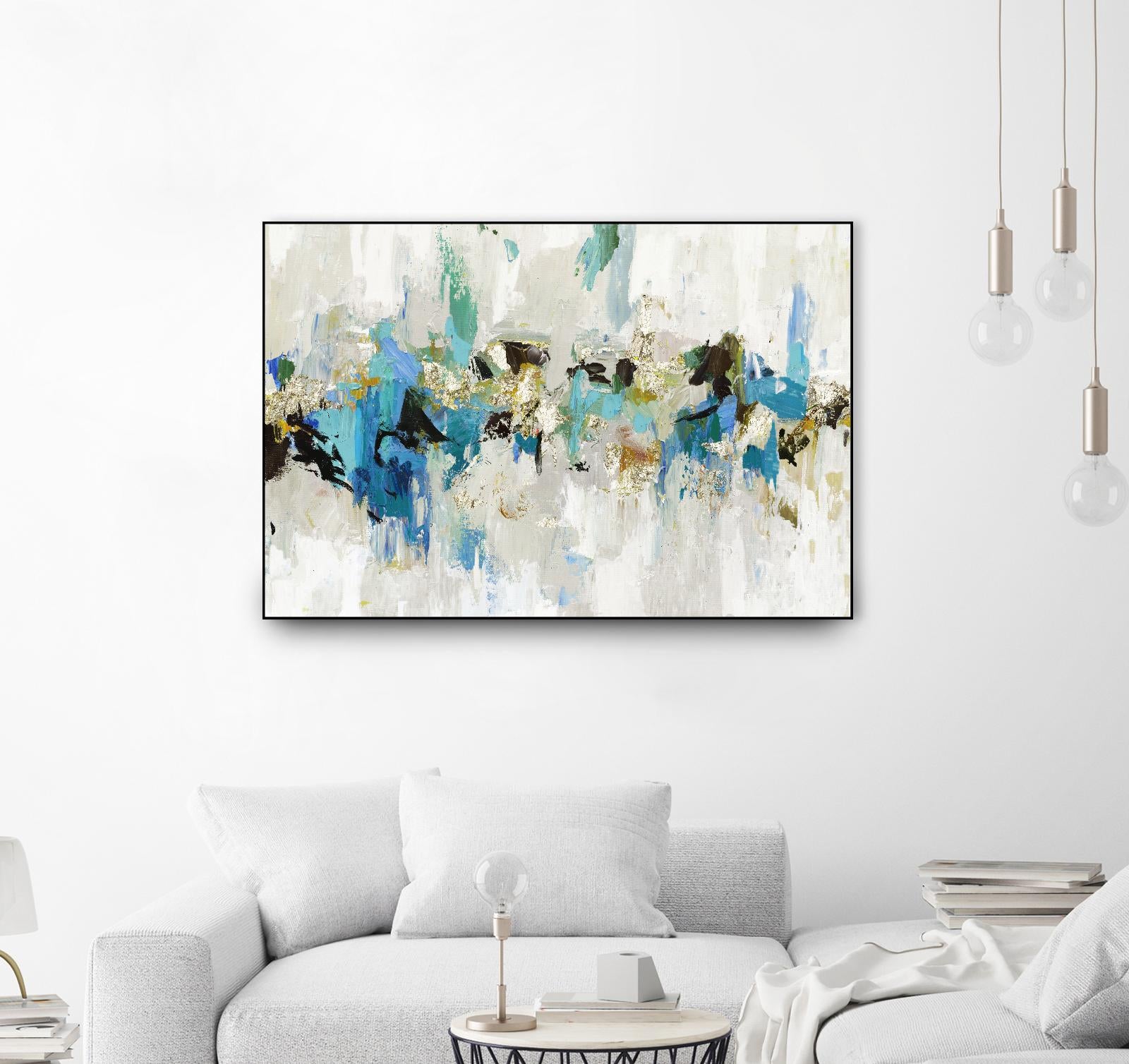 Blue Silver III by Tom Reeves on GIANT ART - blue abstract