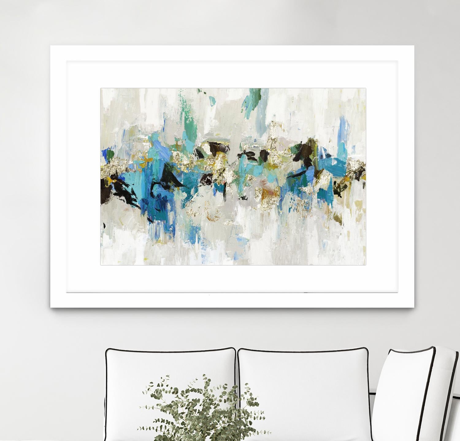 Blue Silver III by Tom Reeves on GIANT ART - blue abstract